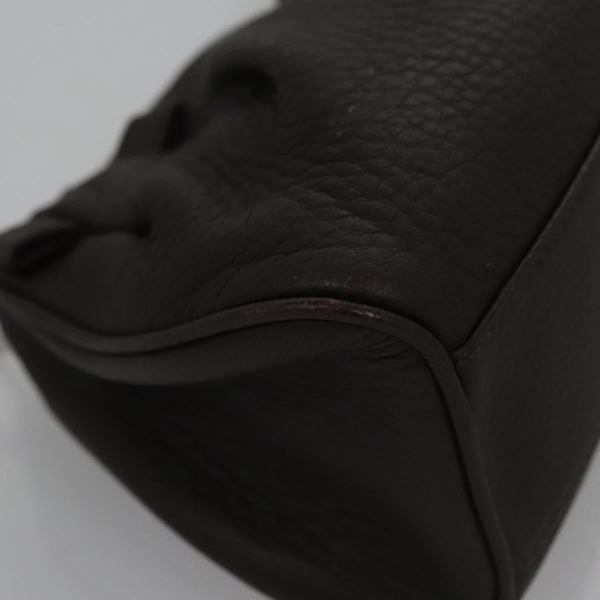 Bvlgari Handbag Leather Brown Leather Handbag (Pre-Owned)