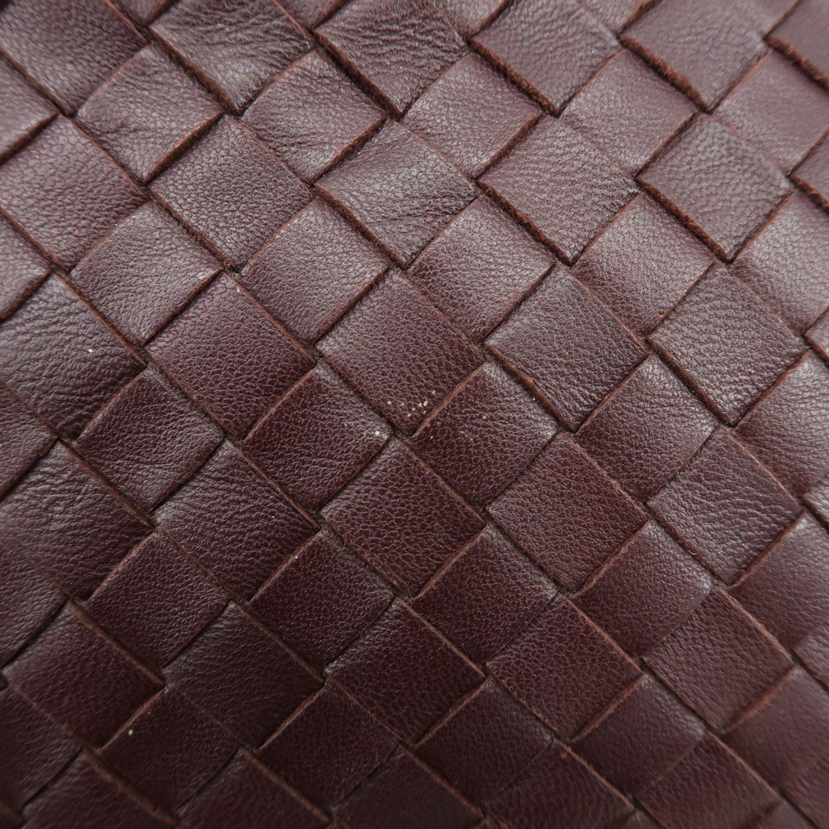 Bottega Veneta Double Chain Intrecciato Nappa Burgundy Leather Tote Bag Bag (Pre-Owned)
