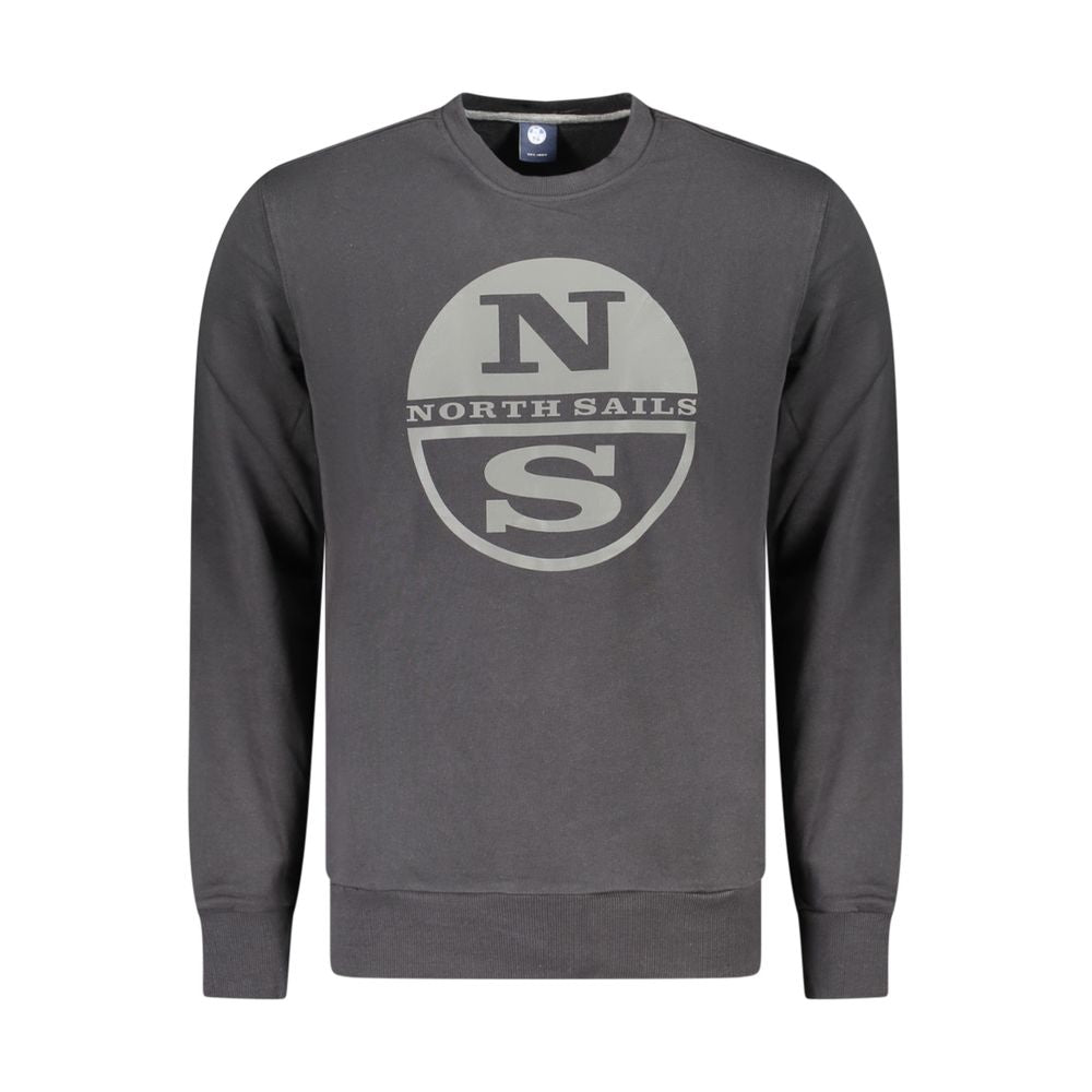 North Sails Black Cotton Men Men's Sweatshirt
