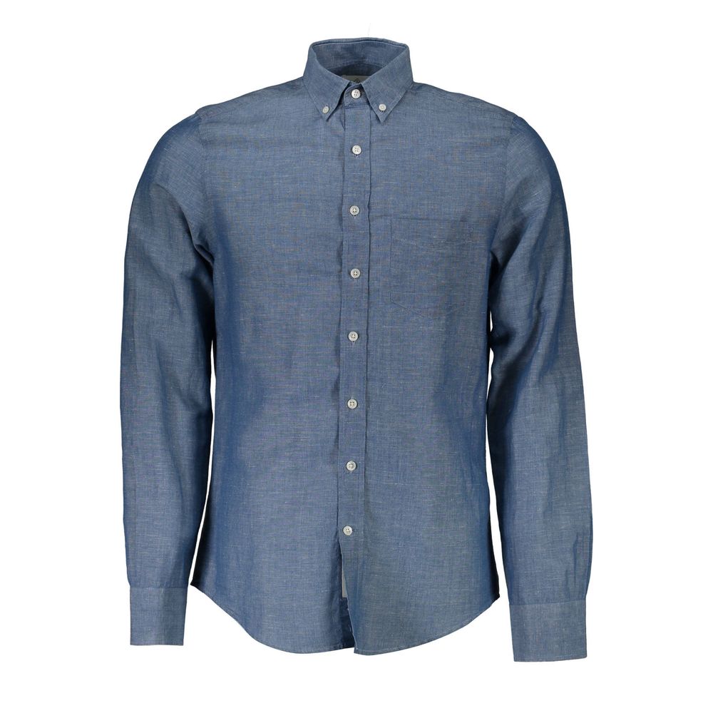 Gant Blue Linen Men's Men's Shirt