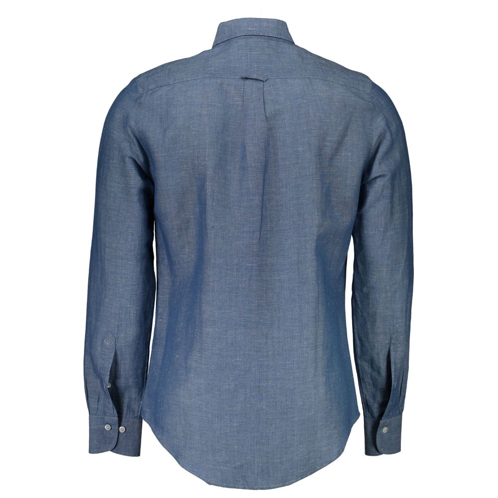 Gant Blue Linen Men's Men's Shirt