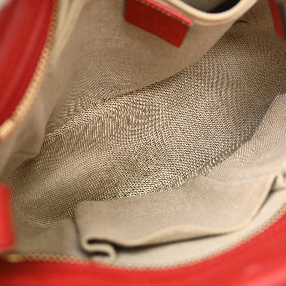 Gucci Bree Tote Gg Canvas With Leather Beige Canvas Handbag (Pre-Owned)