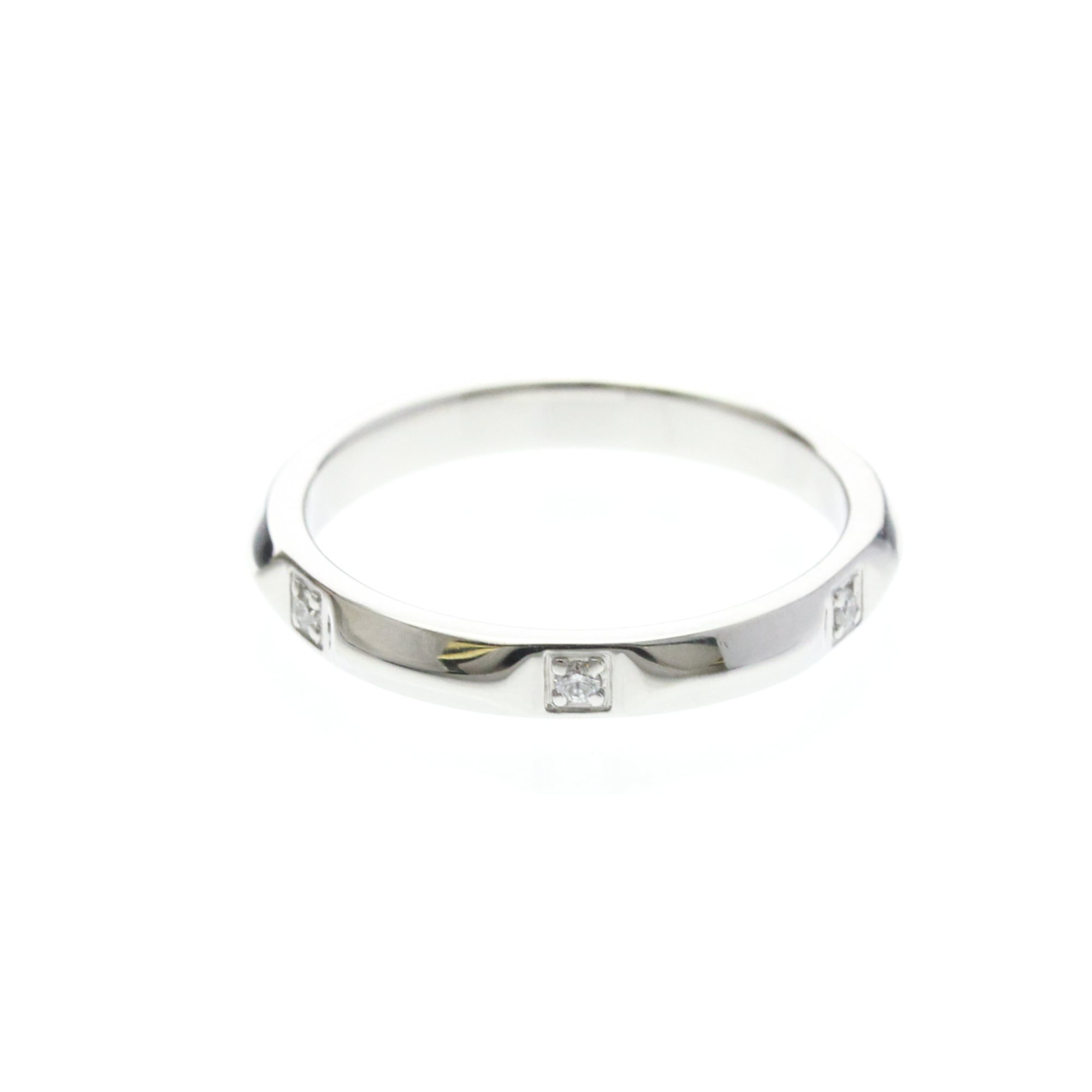 Tiffany & Co. True Band Platinum / 5Pdiamond Silver Platinum Ring Jewelry (Pre-Owned)
