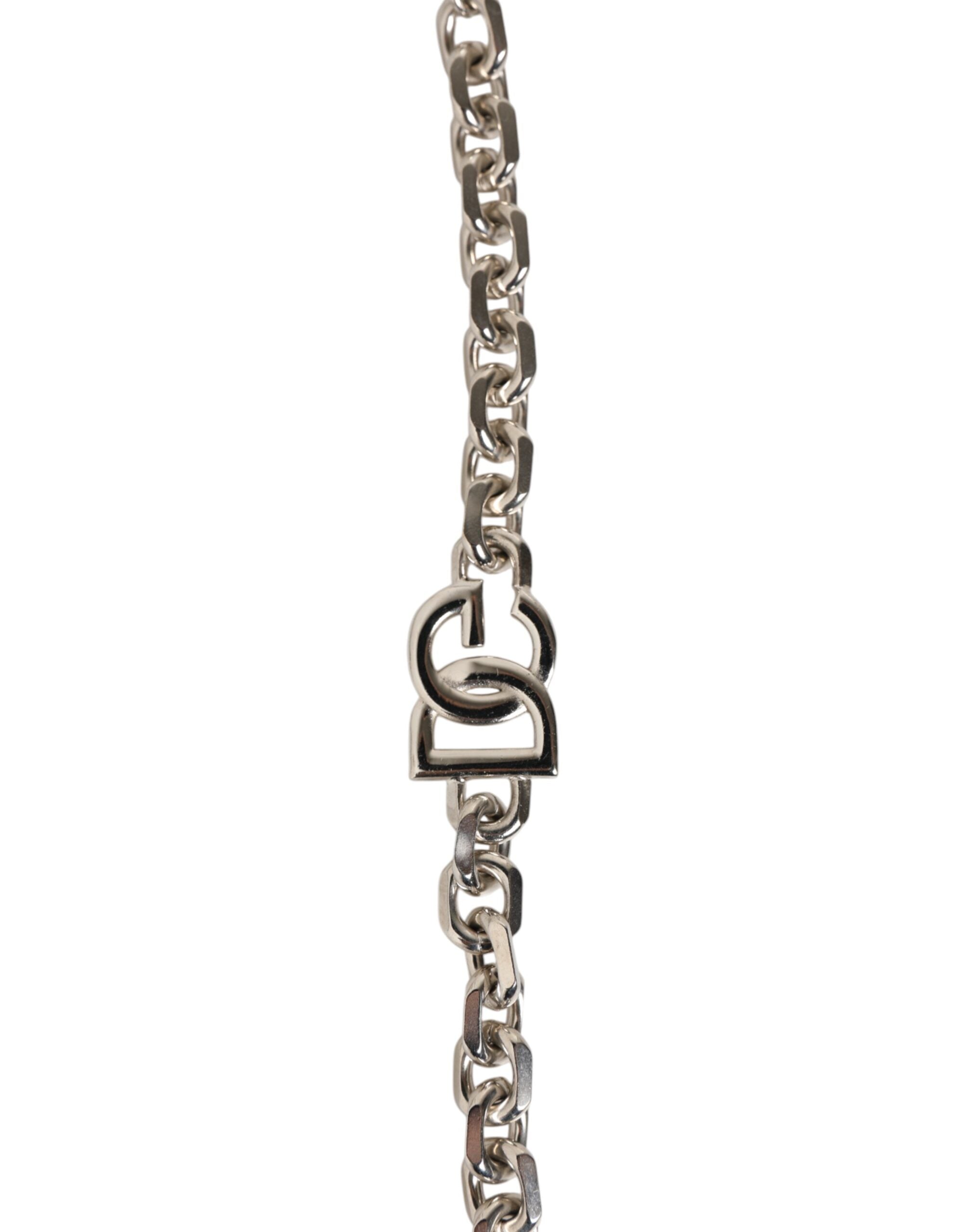 Dolce & Gabbana Black Leather Pearl Chain Bag Accessory Shoulder Women's Strap