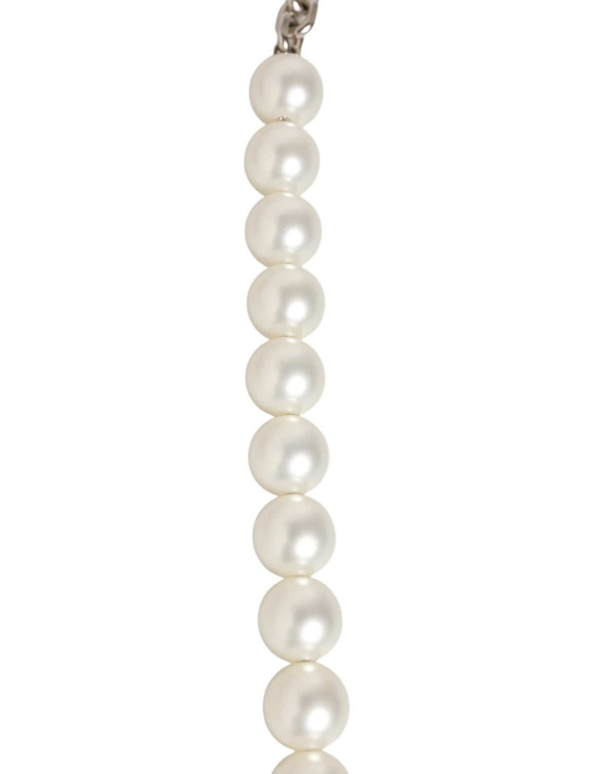 Dolce & Gabbana Black Leather Pearl Chain Bag Accessory Shoulder Women's Strap