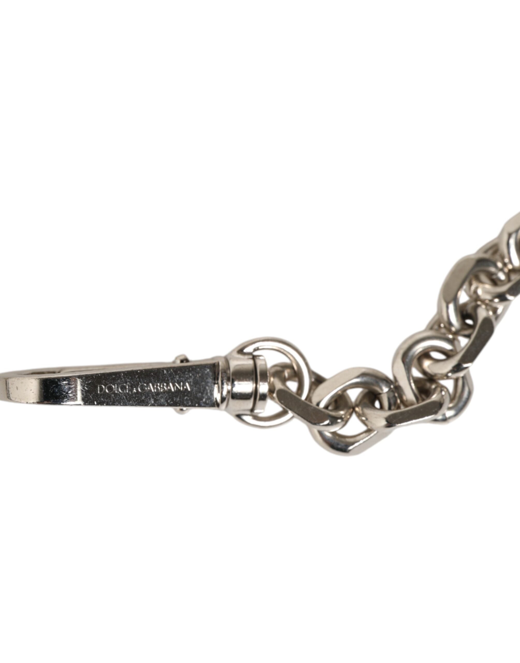 Dolce & Gabbana Black Leather Pearl Chain Bag Accessory Shoulder Women's Strap
