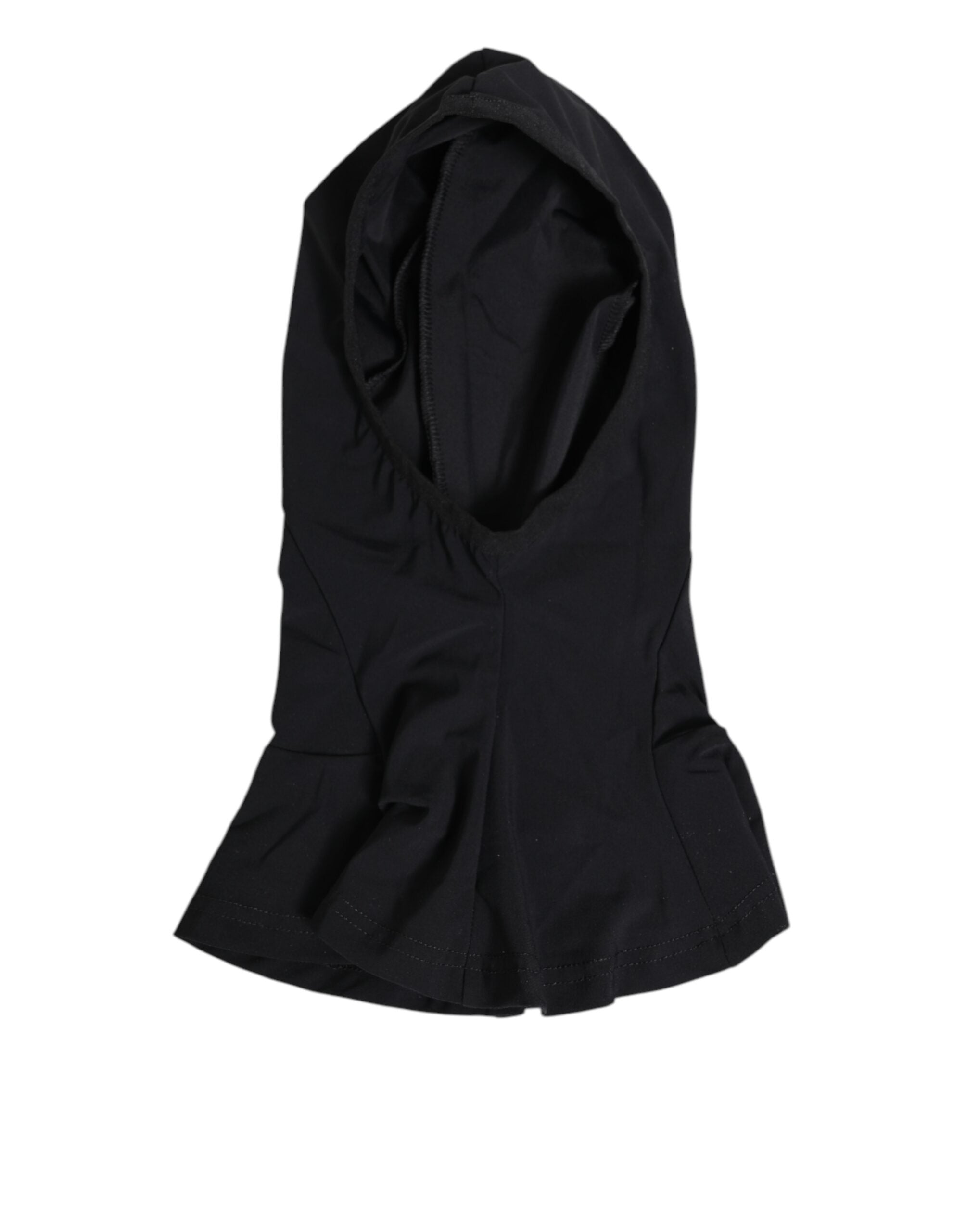 Dolce & Gabbana Black Nylon Elastane Balaclava Hood Face Cover Men's Hat