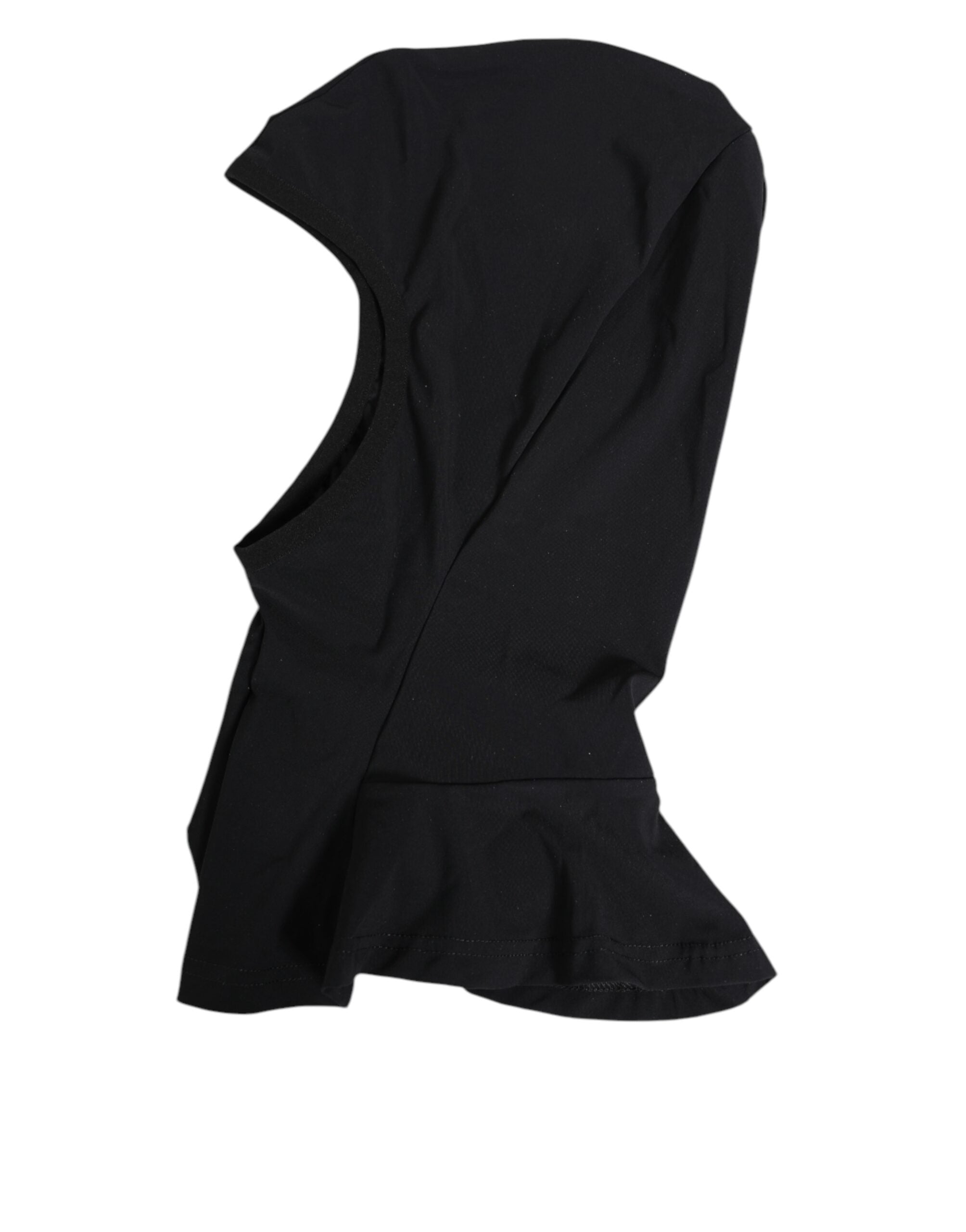 Dolce & Gabbana Black Nylon Elastane Balaclava Hood Face Cover Men's Hat