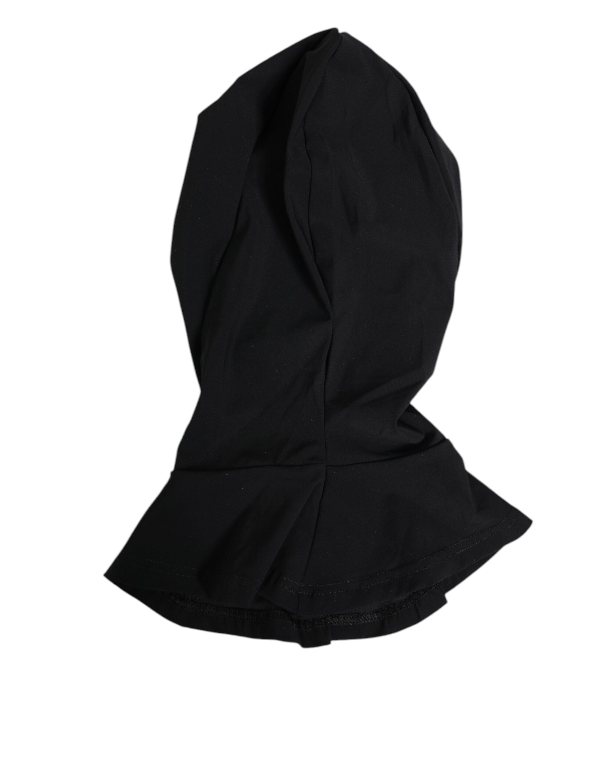 Dolce & Gabbana Black Nylon Elastane Balaclava Hood Face Cover Men's Hat