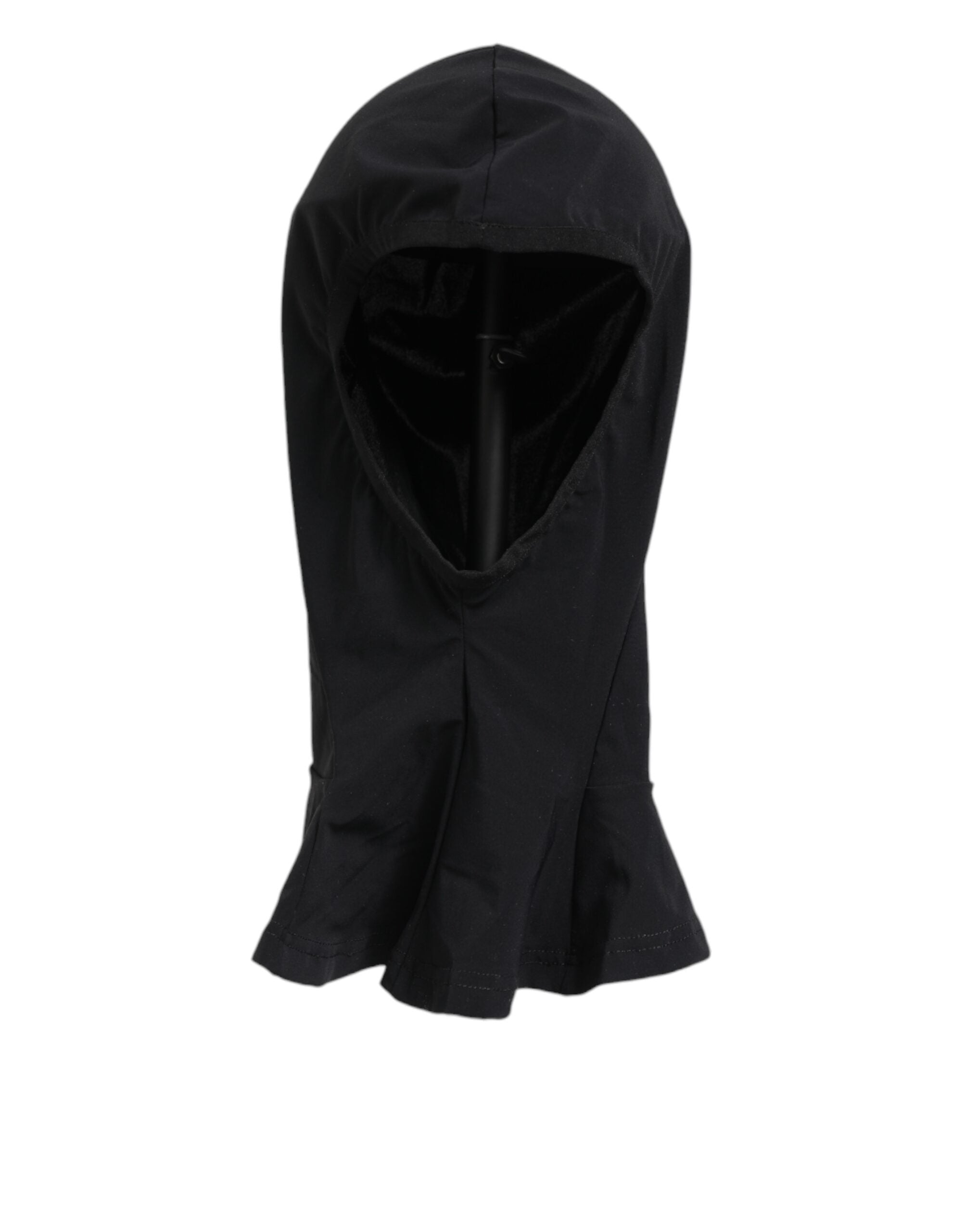 Dolce & Gabbana Black Nylon Elastane Balaclava Hood Face Cover Men's Hat