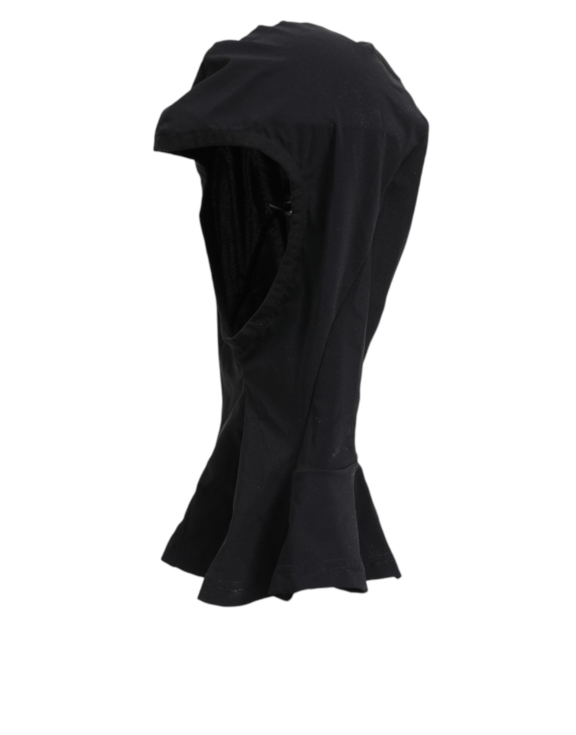 Dolce & Gabbana Black Nylon Elastane Balaclava Hood Face Cover Men's Hat