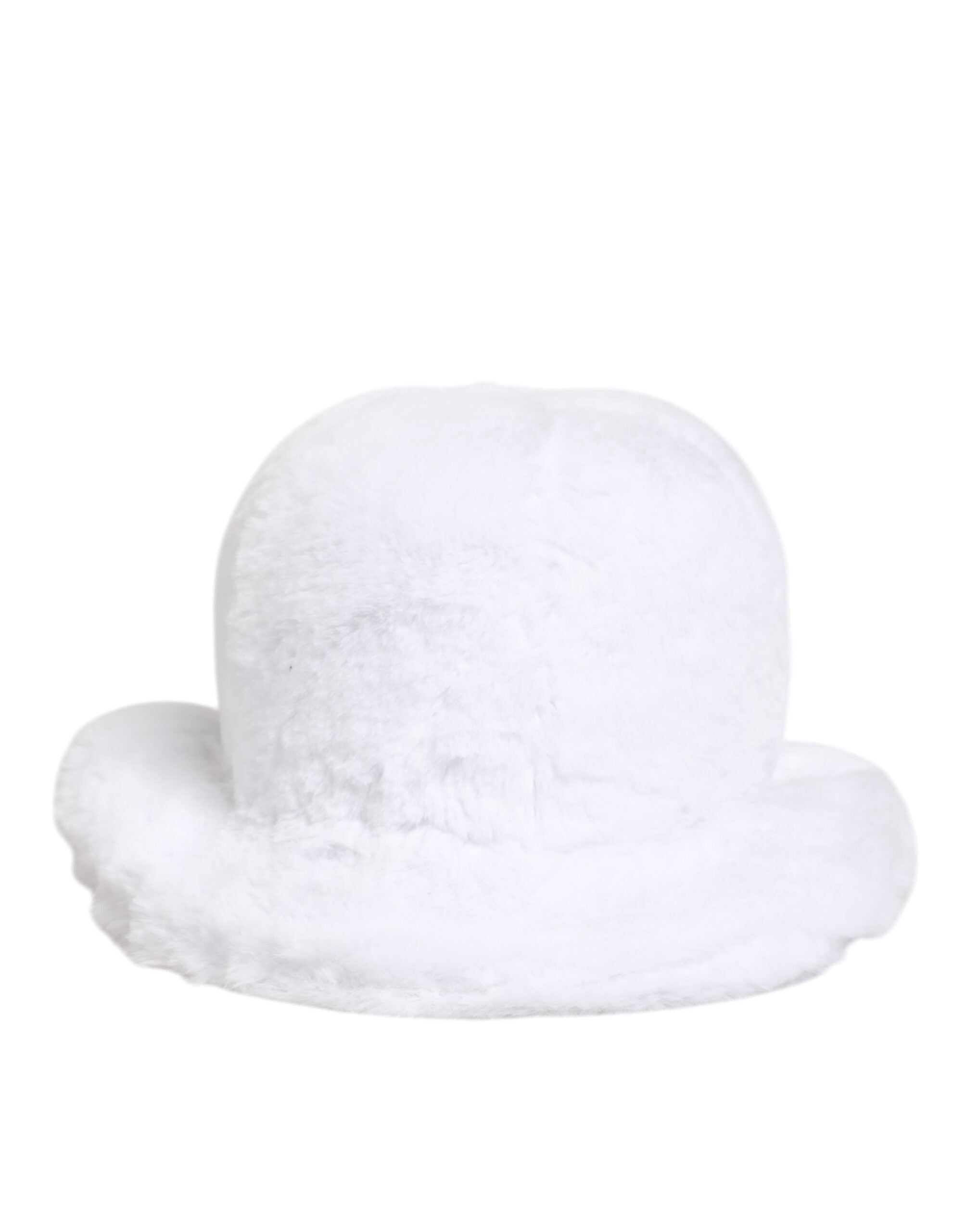 Dolce & Gabbana White Modacrylic Fur Bucket Men Capello Men's Hat