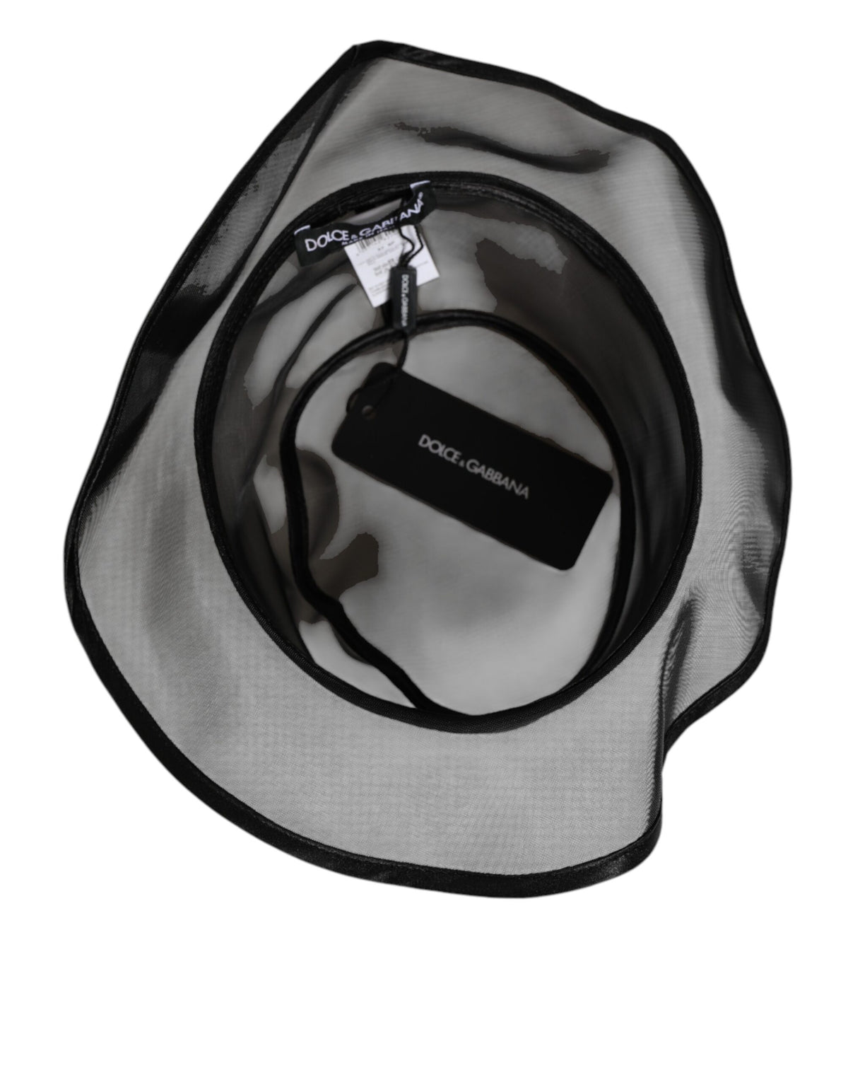 Dolce & Gabbana Black Silk Mesh Bucket Men Fisherman Cap Men's Hat