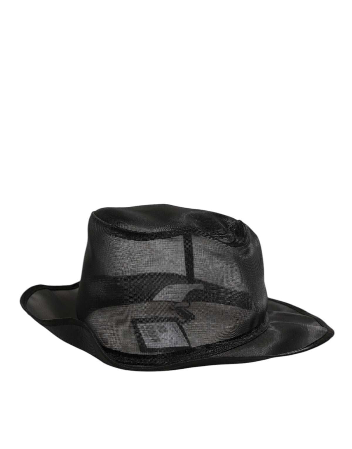 Dolce & Gabbana Black Silk Mesh Bucket Men Fisherman Cap Men's Hat