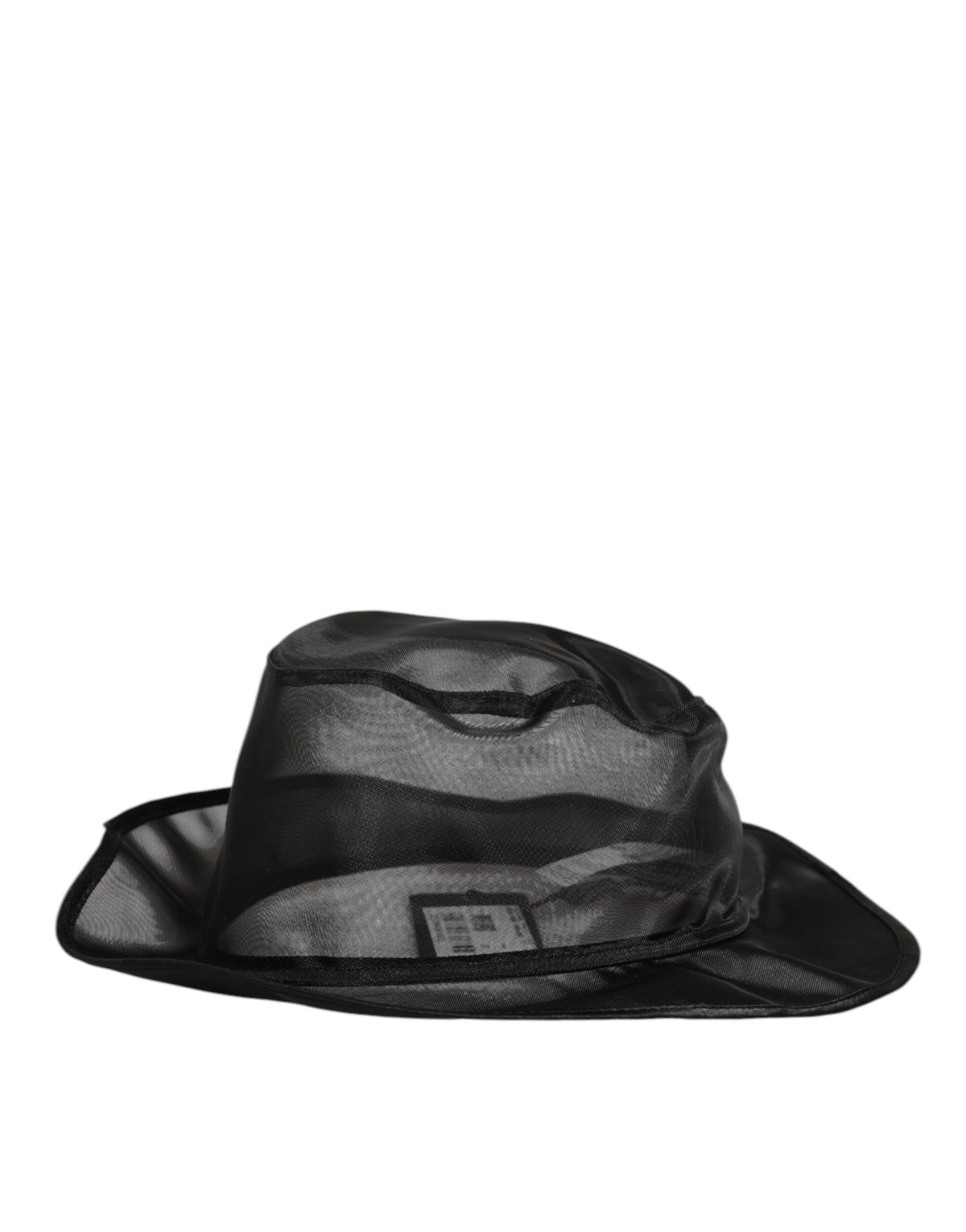Dolce & Gabbana Black Silk Mesh Bucket Men Fisherman Cap Men's Hat