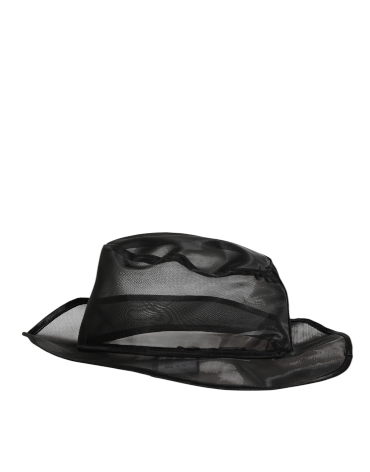 Dolce & Gabbana Black Silk Mesh Bucket Men Fisherman Cap Men's Hat