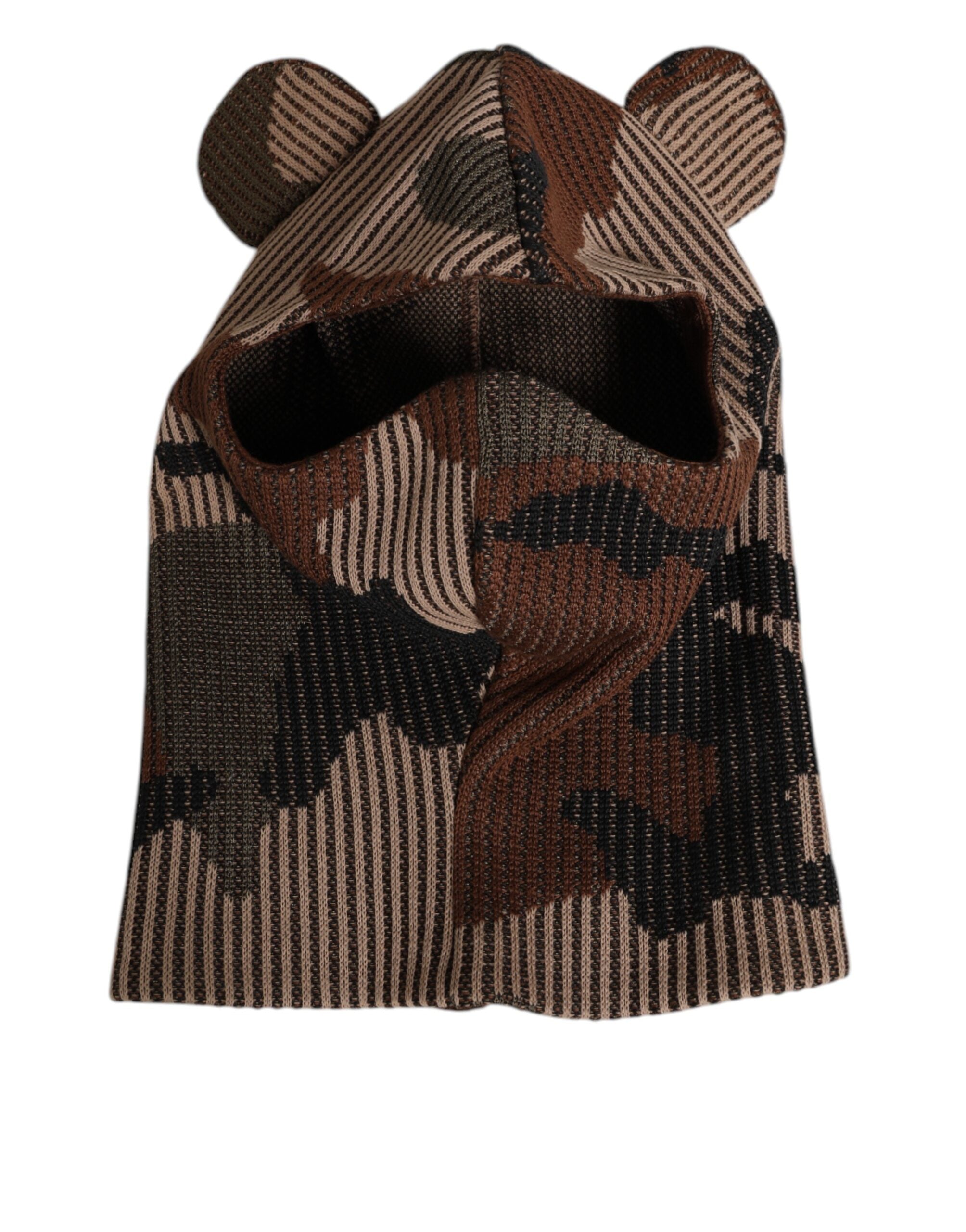 Dolce & Gabbana Multicolor Camouflage Balaclava Mask Men Cap One Size Men's Hat