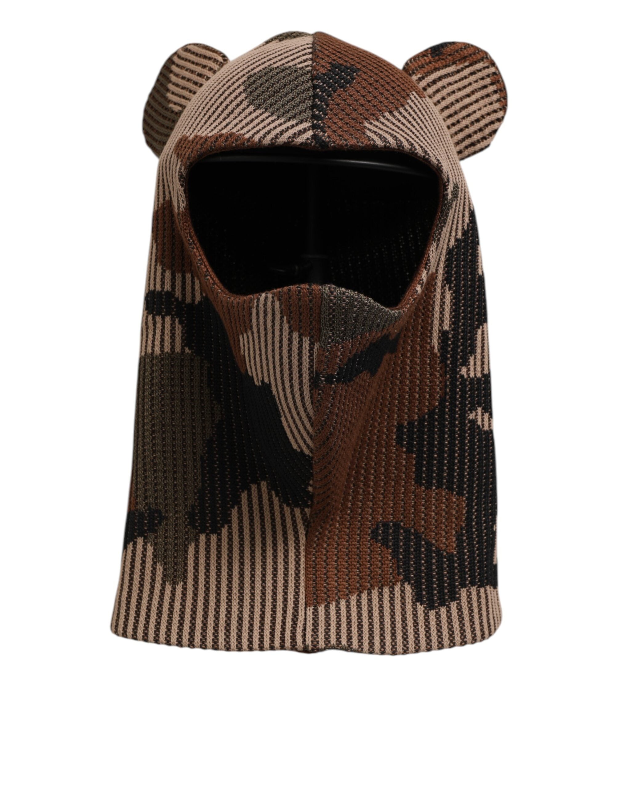 Dolce & Gabbana Multicolor Camouflage Balaclava Mask Men Cap One Size Men's Hat