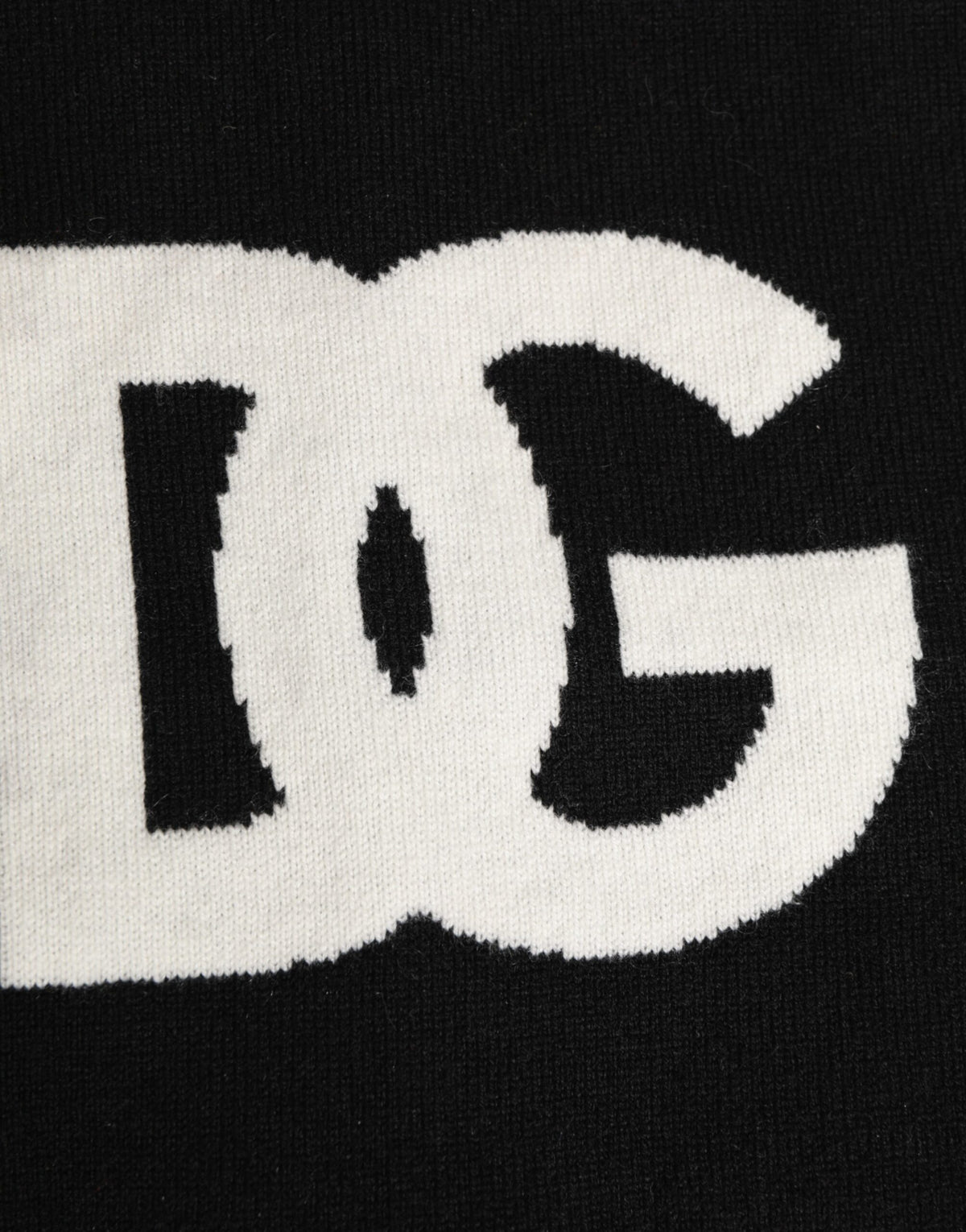 Dolce & Gabbana Black D&G Logo Cashmere Knitted Men One Size Men's Scarf
