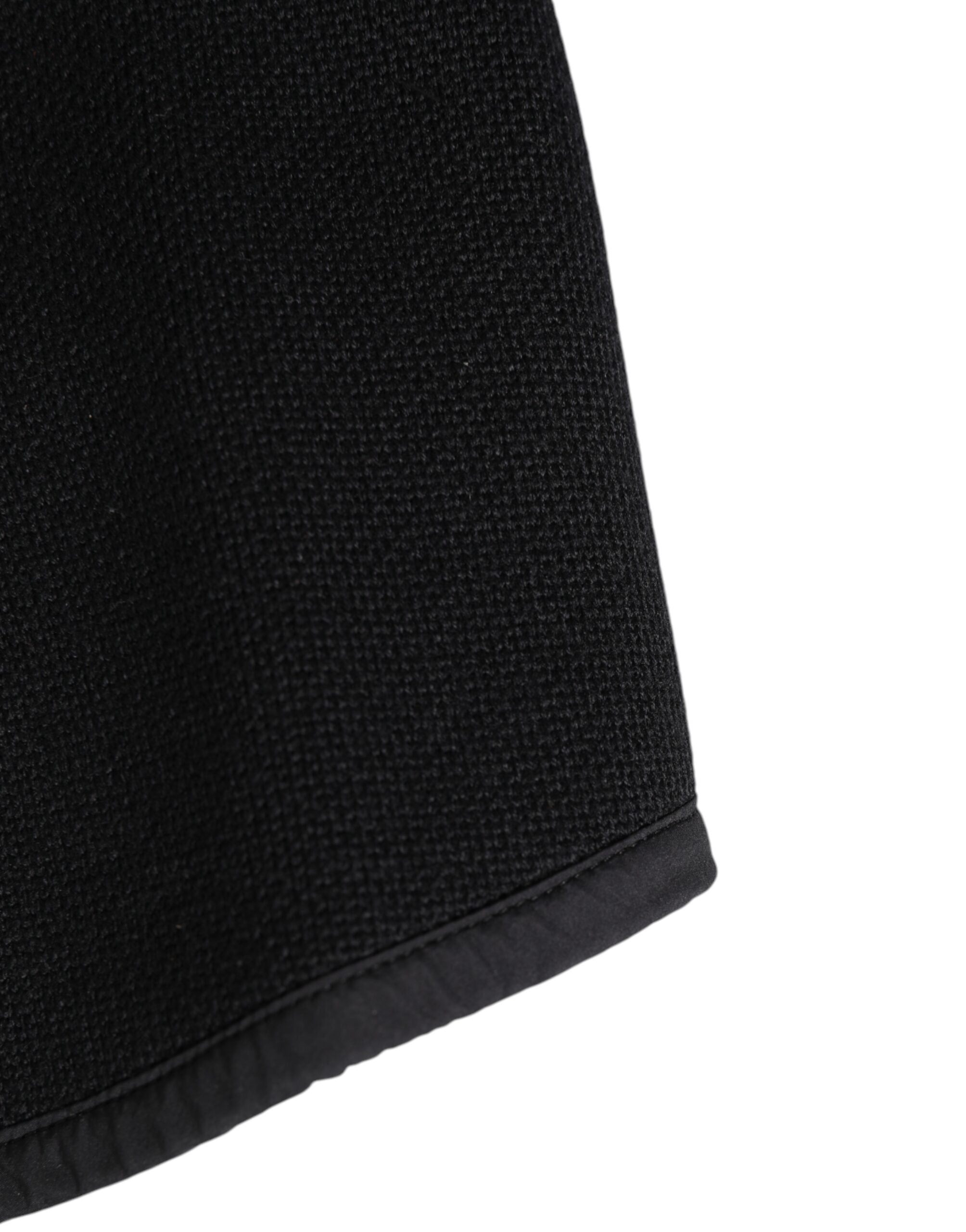 Dolce & Gabbana Black Lace Stole Knitted DG Logo Men One Size Men's Scarf