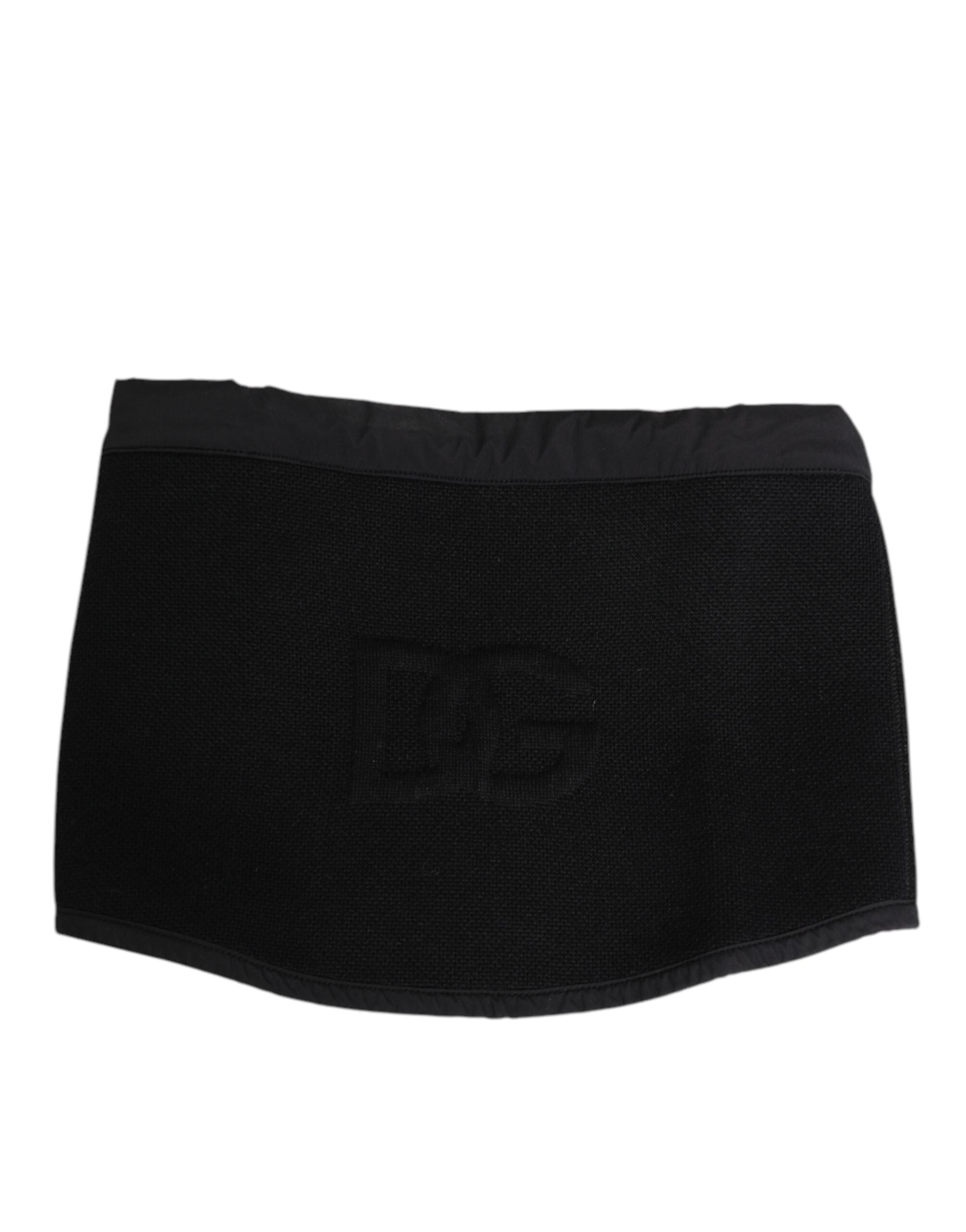 Dolce & Gabbana Black Lace Stole Knitted DG Logo Men One Size Men's Scarf