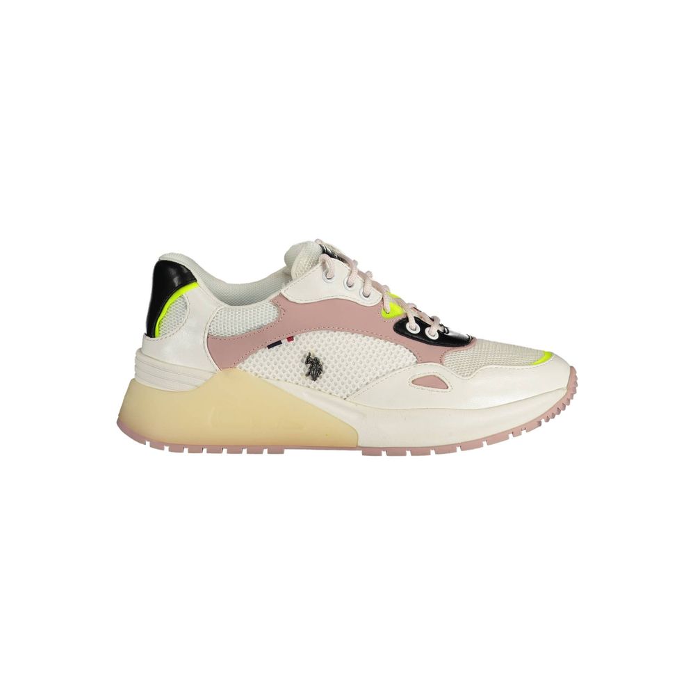 U.S. POLO ASSN. White Eco Suede Women Women's Sneaker