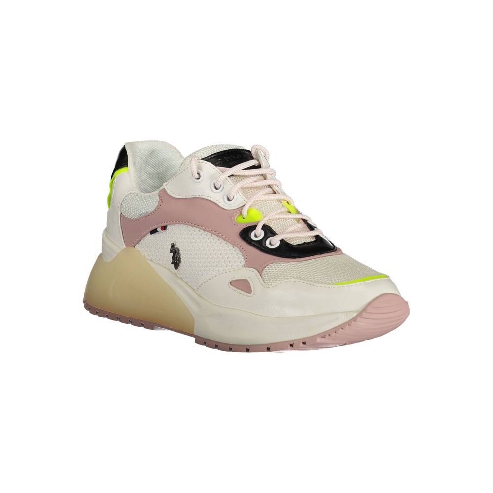 U.S. POLO ASSN. White Eco Suede Women Women's Sneaker