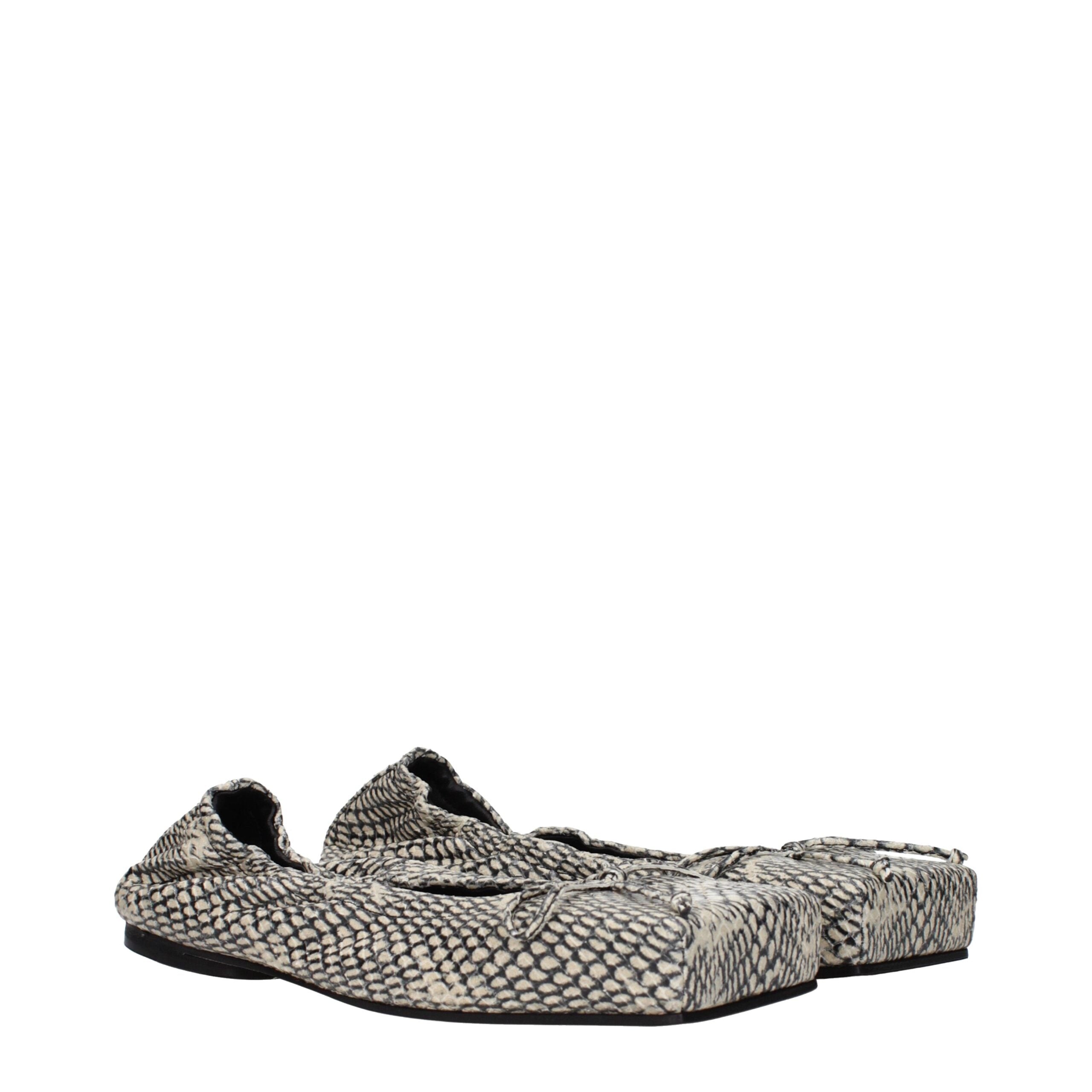 Jacquemus Beige Leather Ballet Women's Flats
