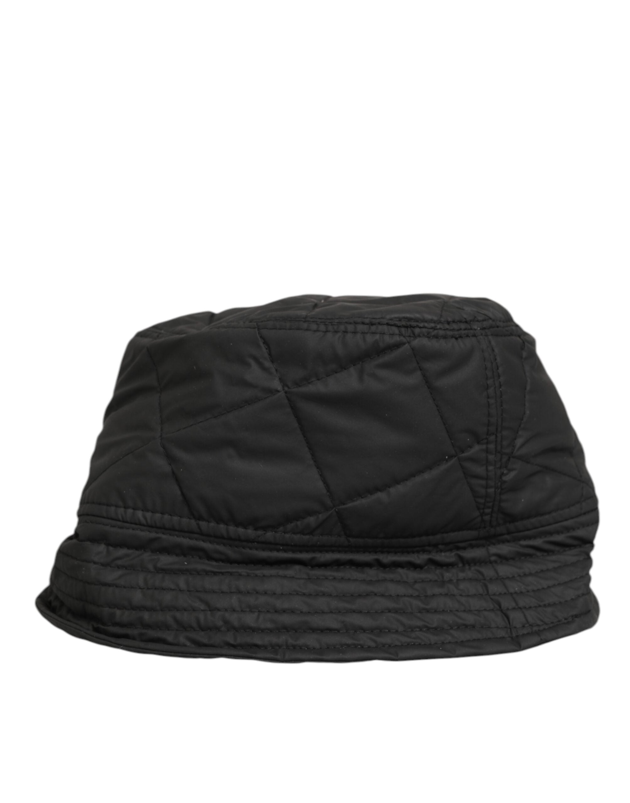 Dolce & Gabbana Black Nylon Quilted Bucket Men Capello Men's Hat