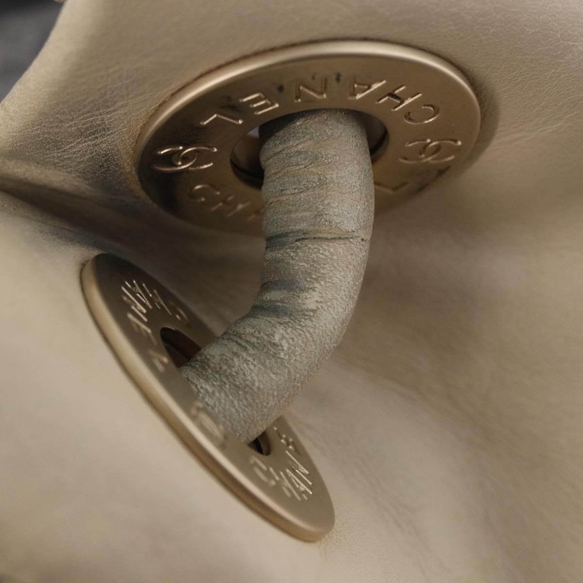 Chanel Camellia Lambskin Beige Leather Tote Bag Bag (Pre-Owned)