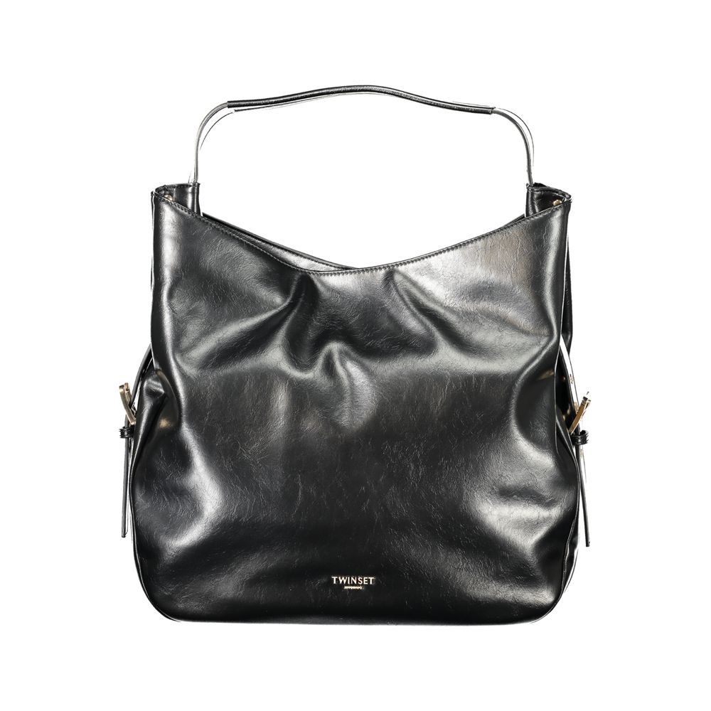 Twinset Black Polyurethane Women Hobo Women's Bag