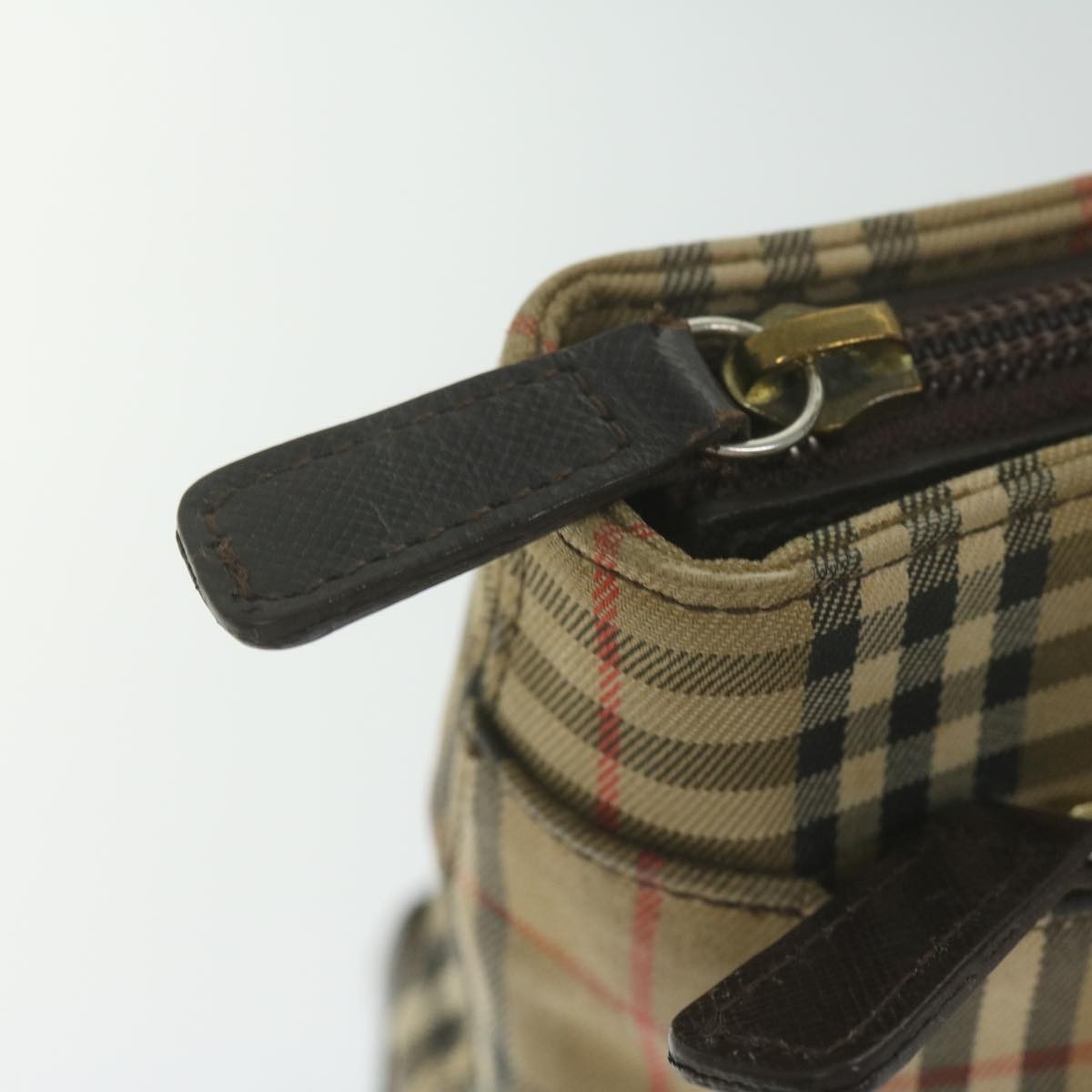 Burberry Nova Check Nova Check Canvas And Leather Beige Canvas Handbag (Pre-Owned)