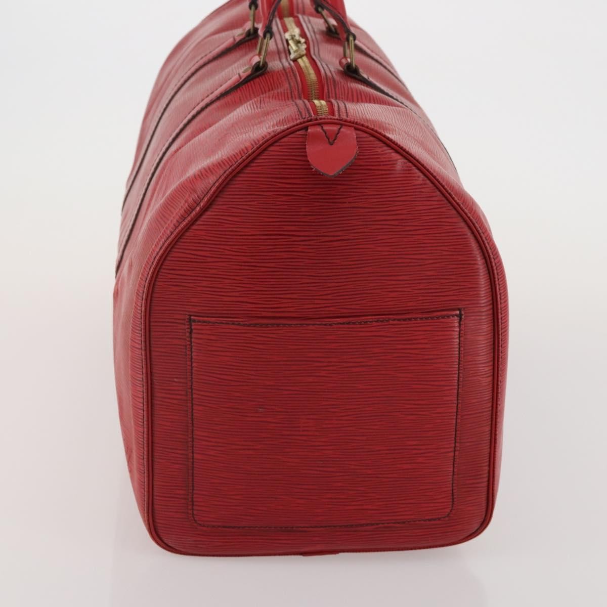 Louis Vuitton Keepall Epi Red Leather Travel Bag Bag (Pre-Owned)