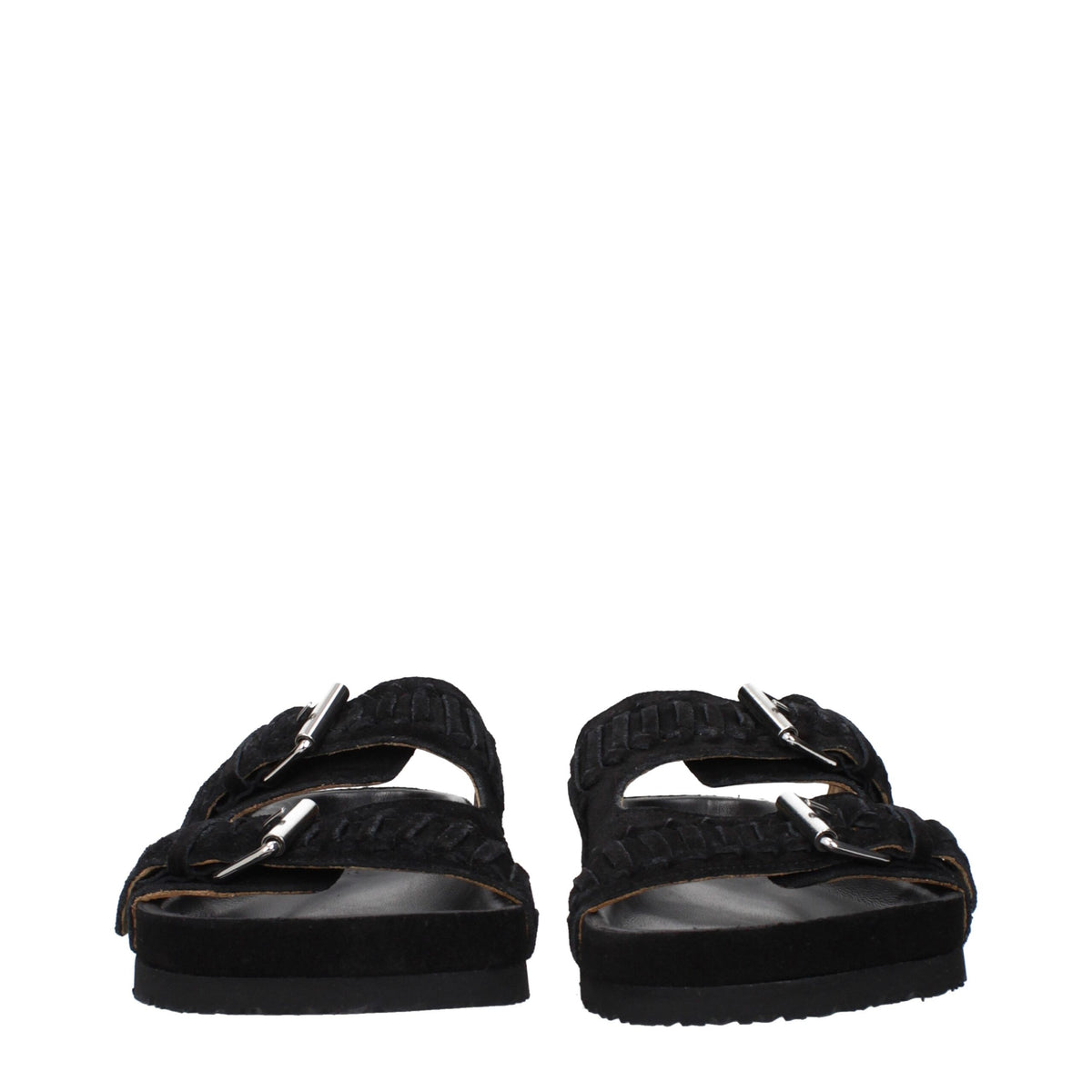 Isabel Marant Black Leather Men's Slippers