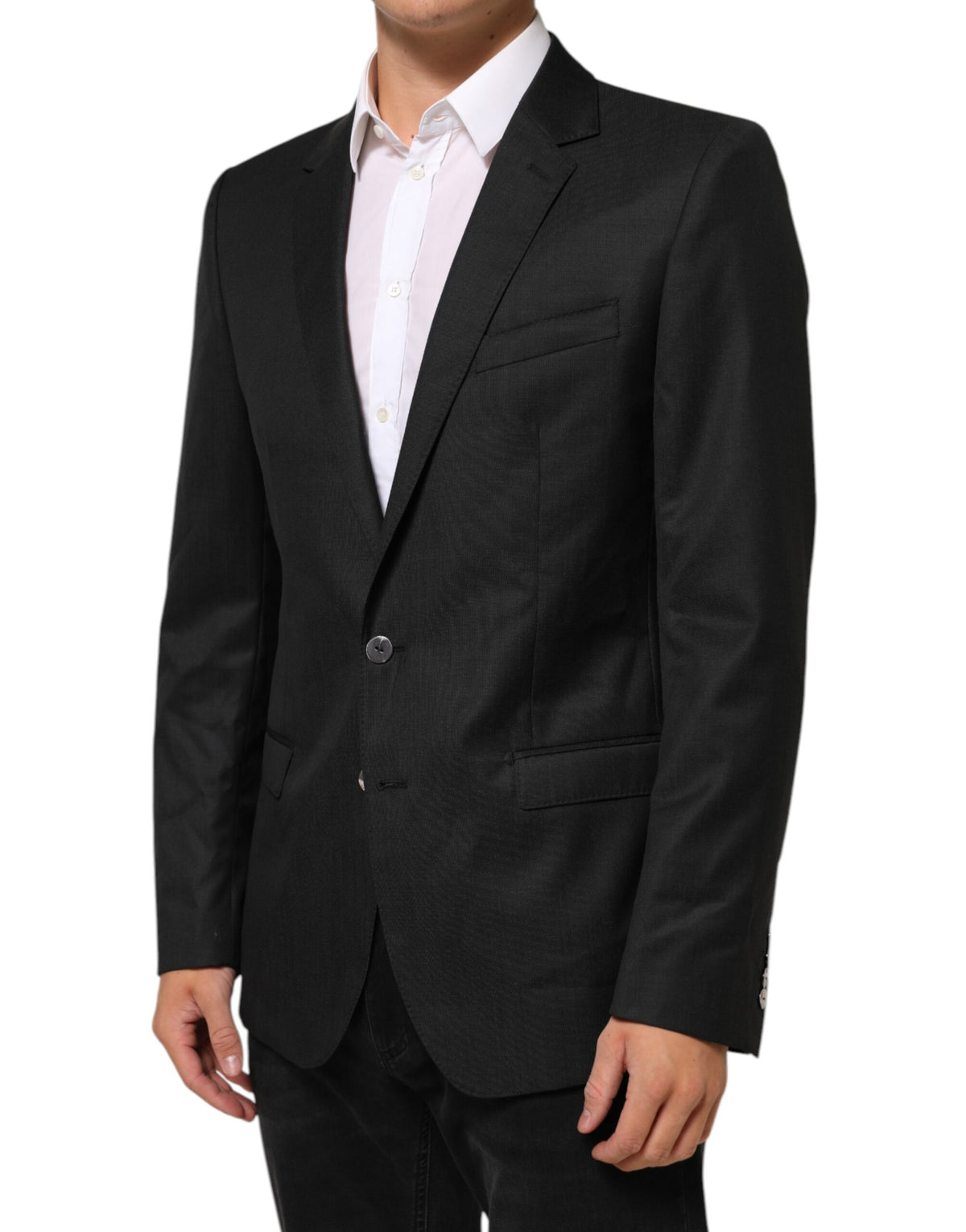 Dolce & Gabbana Dark Gray Single Breasted Men Coat MARTINI Men's Blazer