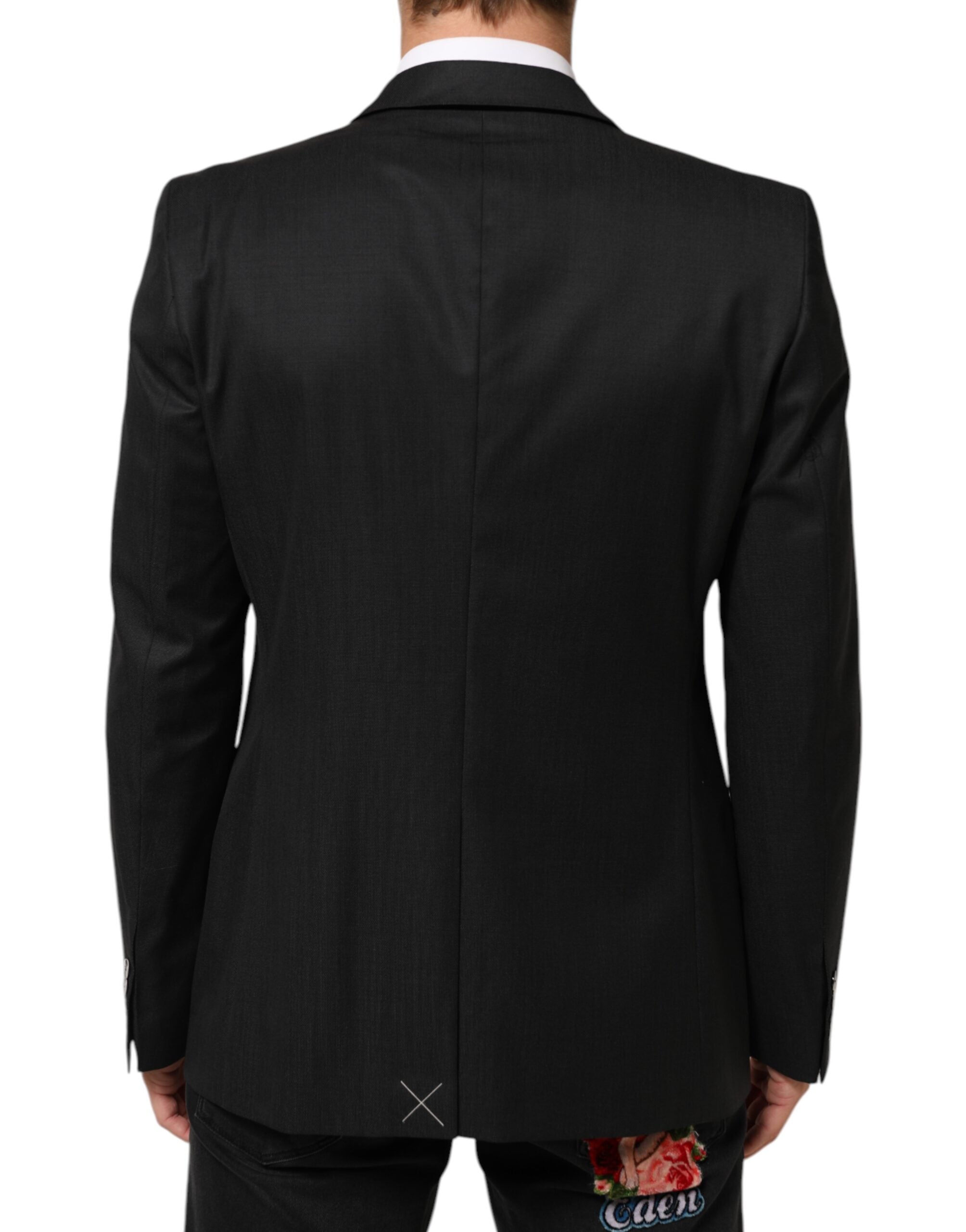 Dolce & Gabbana Black Single Breasted Men Coat MARTINI Men's Blazer