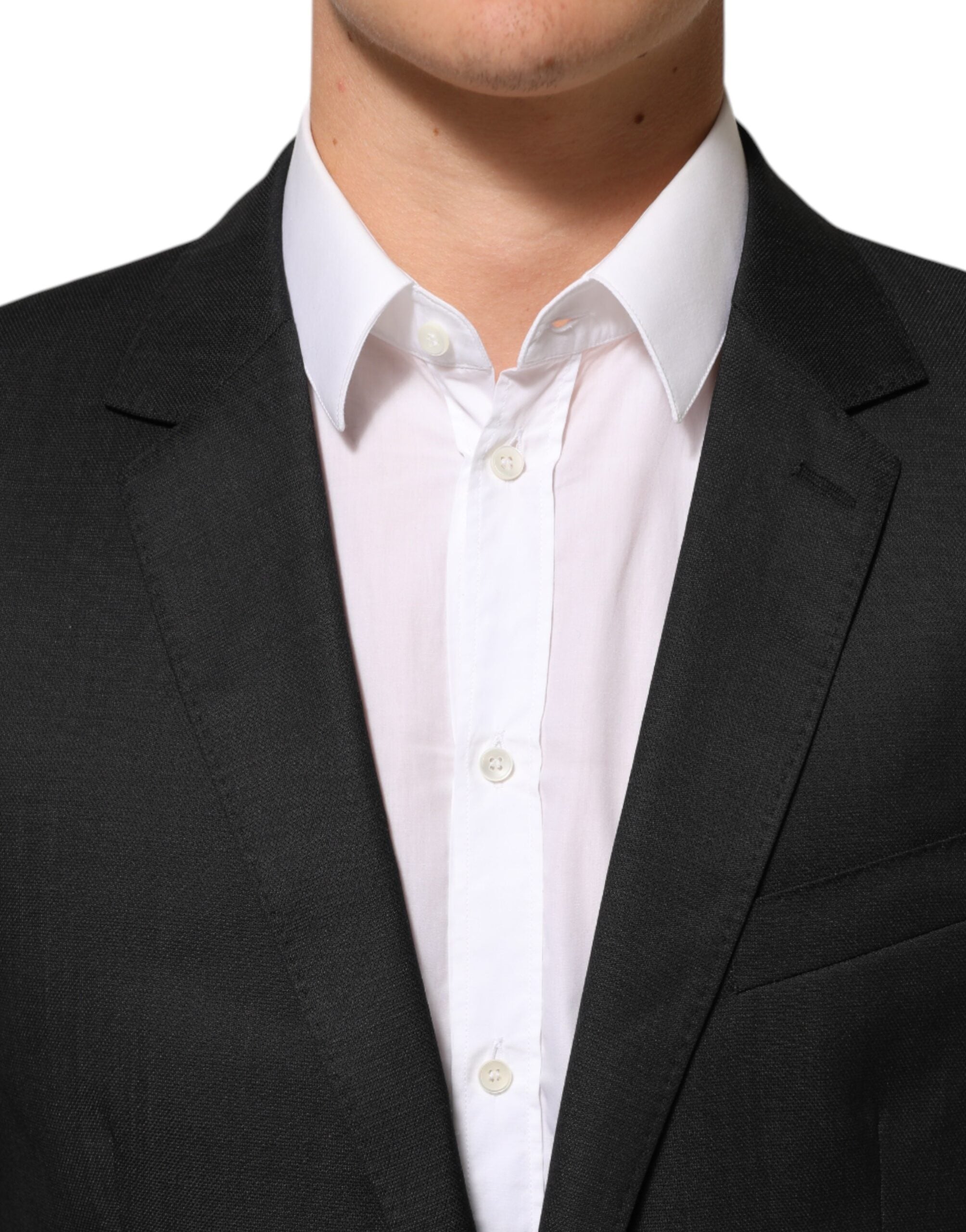 Dolce & Gabbana Dark Gray Single Breasted Men Coat MARTINI Men's Blazer