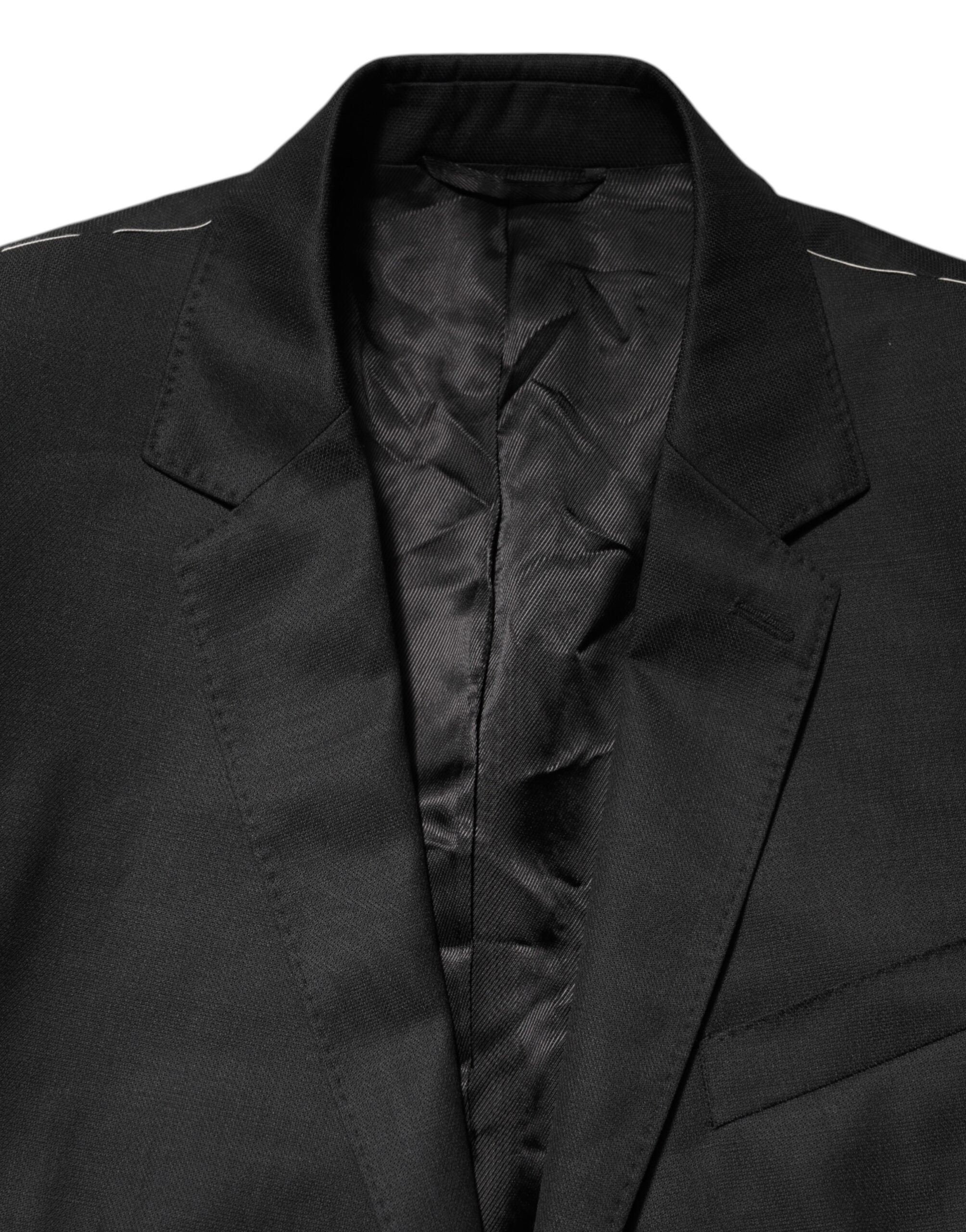 Dolce & Gabbana Dark Gray Single Breasted Men Coat MARTINI Men's Blazer