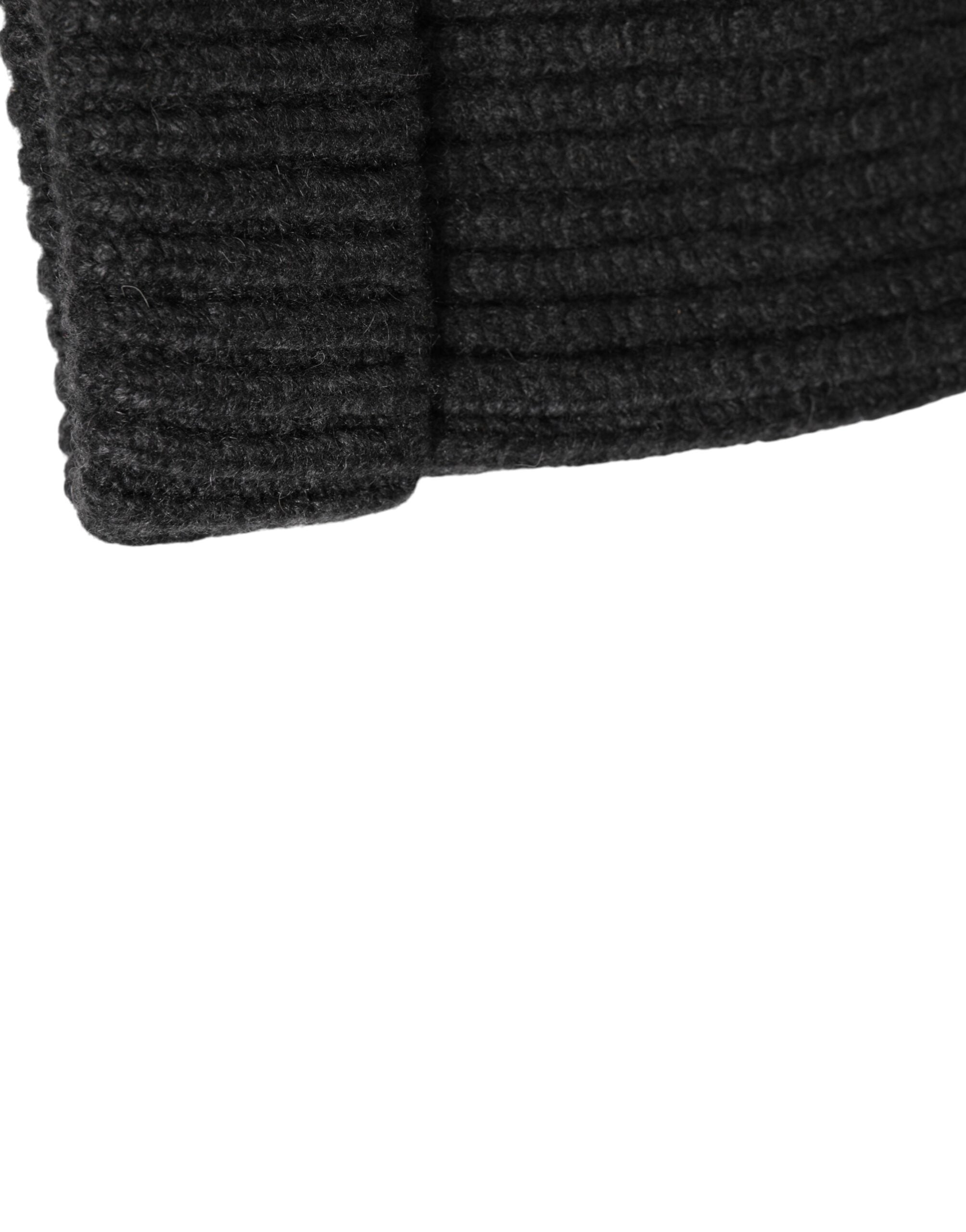 Dolce & Gabbana Black Cashmere Knitted Beanie Men Capello Men's Hat