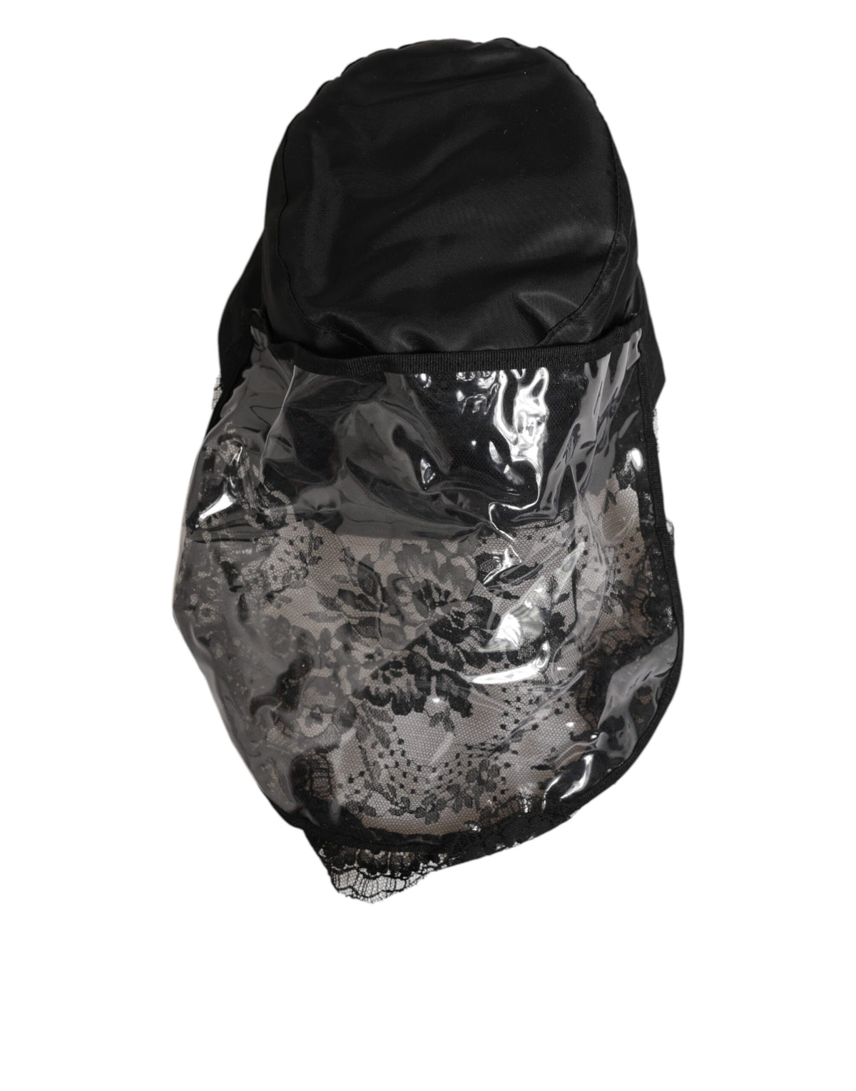 Dolce & Gabbana Black PVC Wide Brim Men Bucket Capello Men's Hat