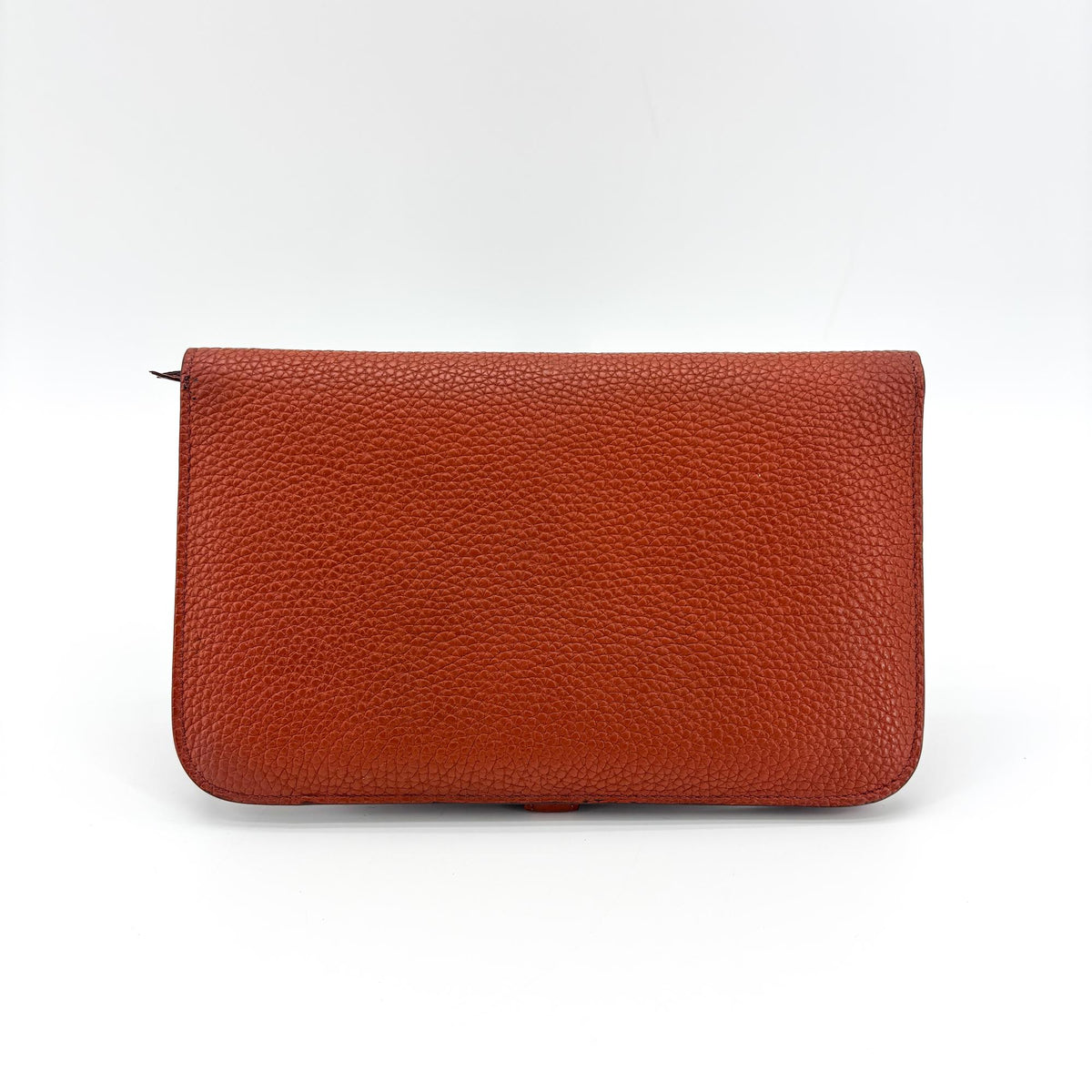 Hermes Bicolor Dogon Duo Combined Leather Brown Leather Wallets Accessory (Pre-Owned)