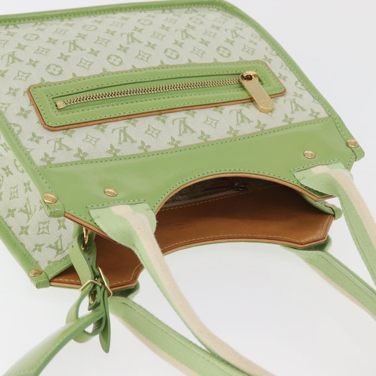Louis Vuitton Kathleen Mini Lin Green Canvas Tote Bag Bag (Pre-Owned)