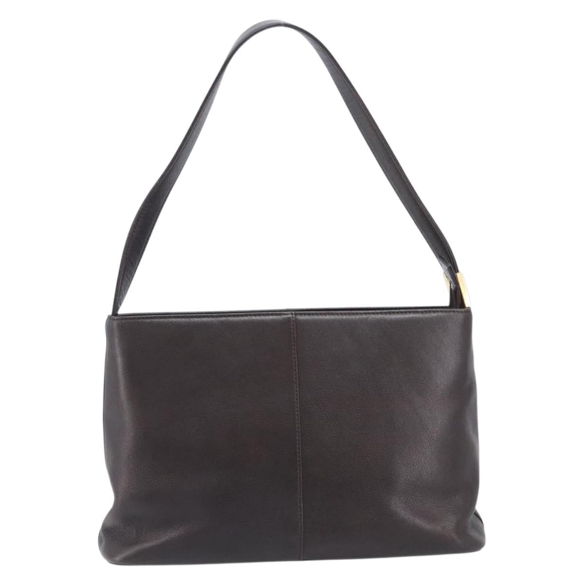 Burberry Shoulder Bag Leather Brown Leather Shoulder Bag Bag (Pre-Owned)