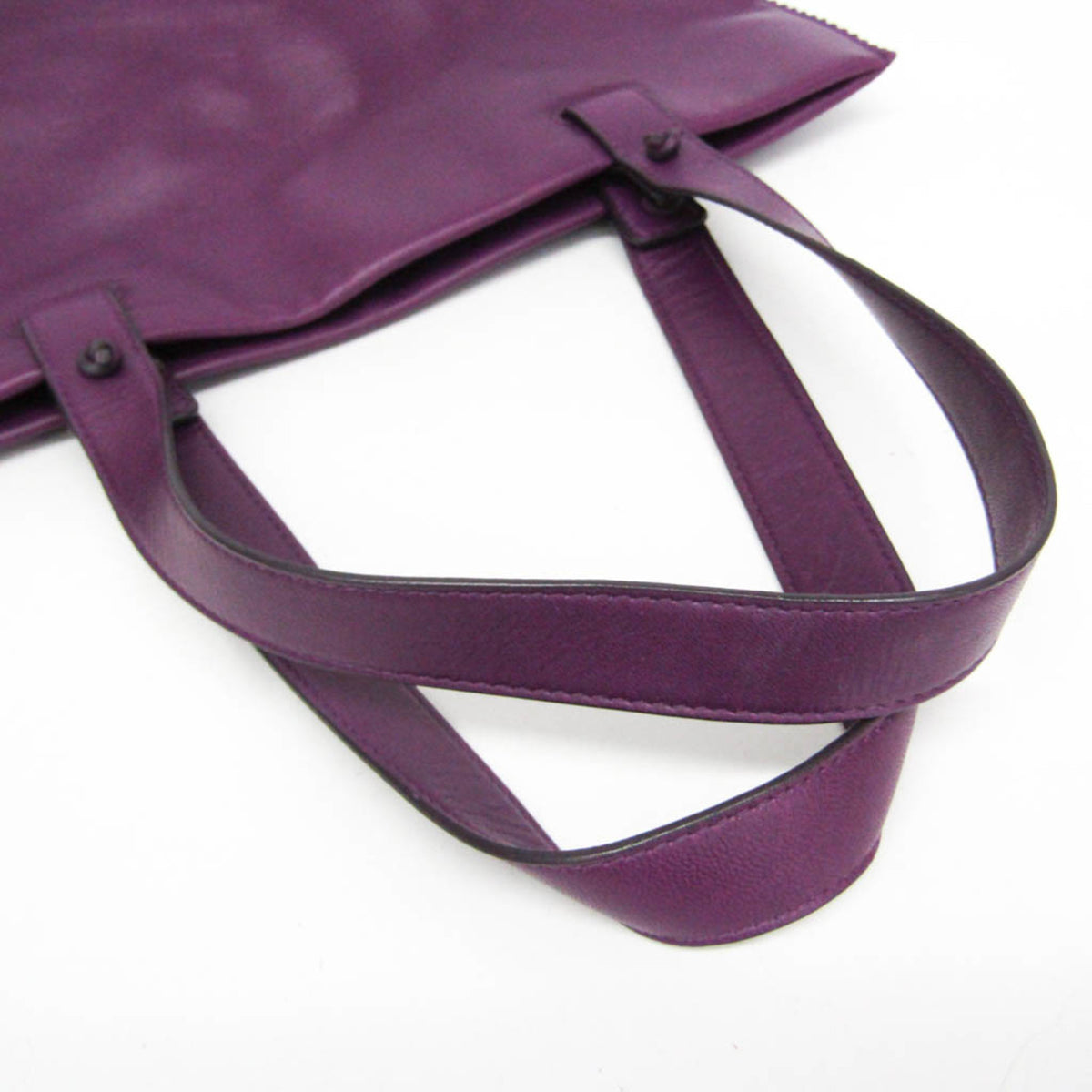 Loewe Anagram Leather Purple Leather Tote Bag Bag (Pre-Owned)