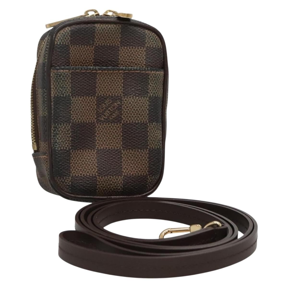 Louis Vuitton Etui Okapi Camera Case Damier Ebene Brown Canvas Bag (Pre-Owned)