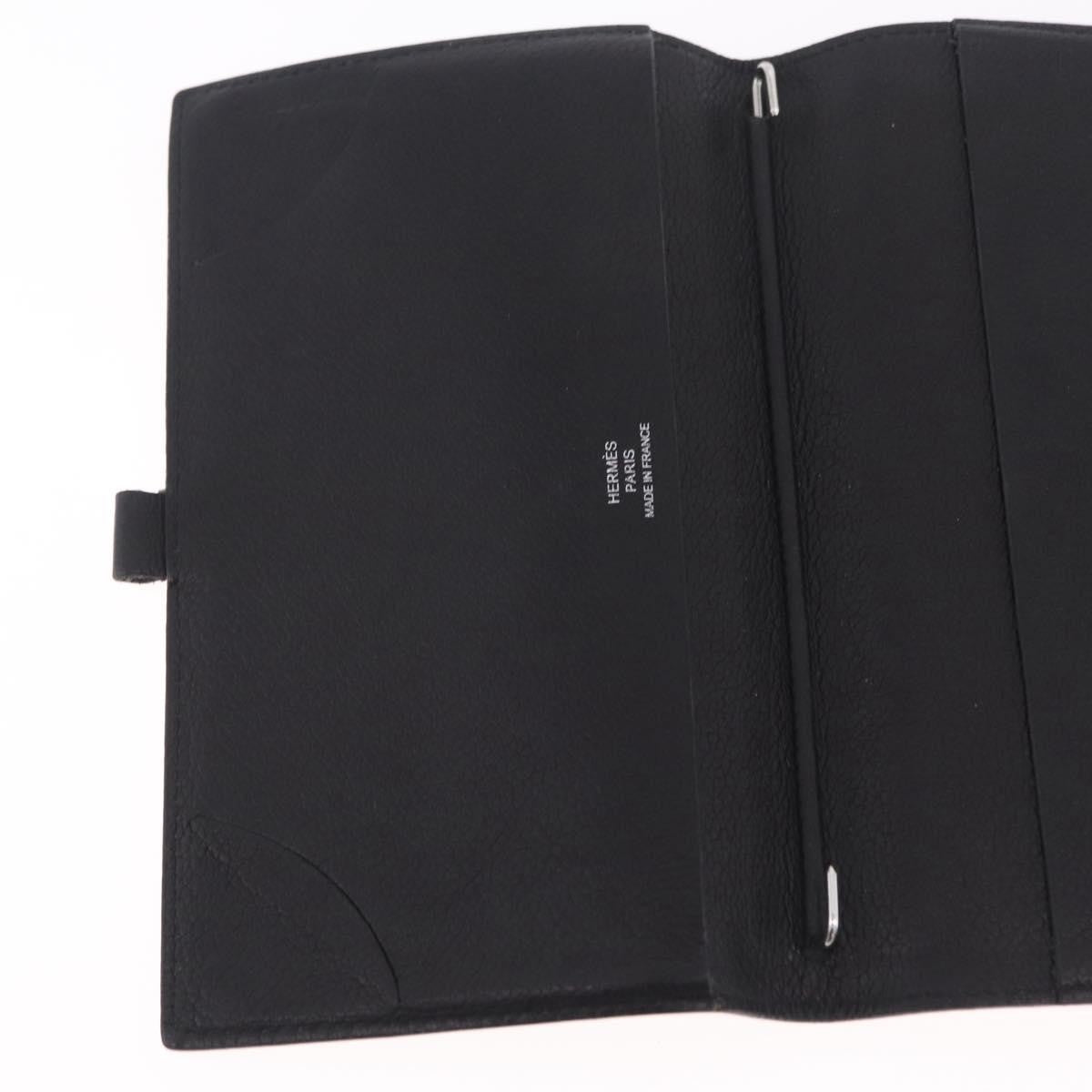 Hermes Vision Agenda Cover Leather Black Leather Briefcase Bag (Pre-Owned)