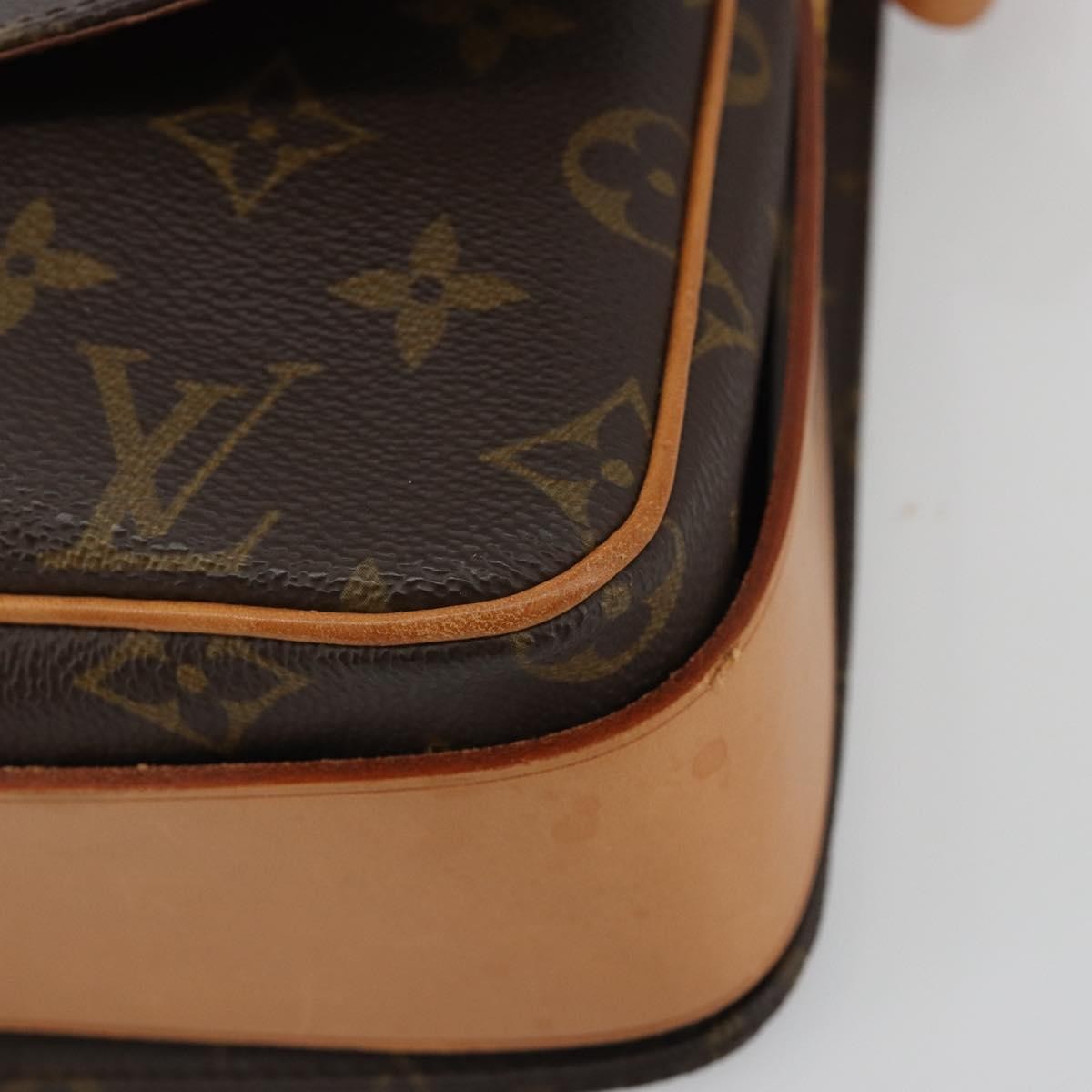 Louis Vuitton Cartouchiere Monogram Canvas Brown Canvas Shoulder Bag Bag (Pre-Owned)