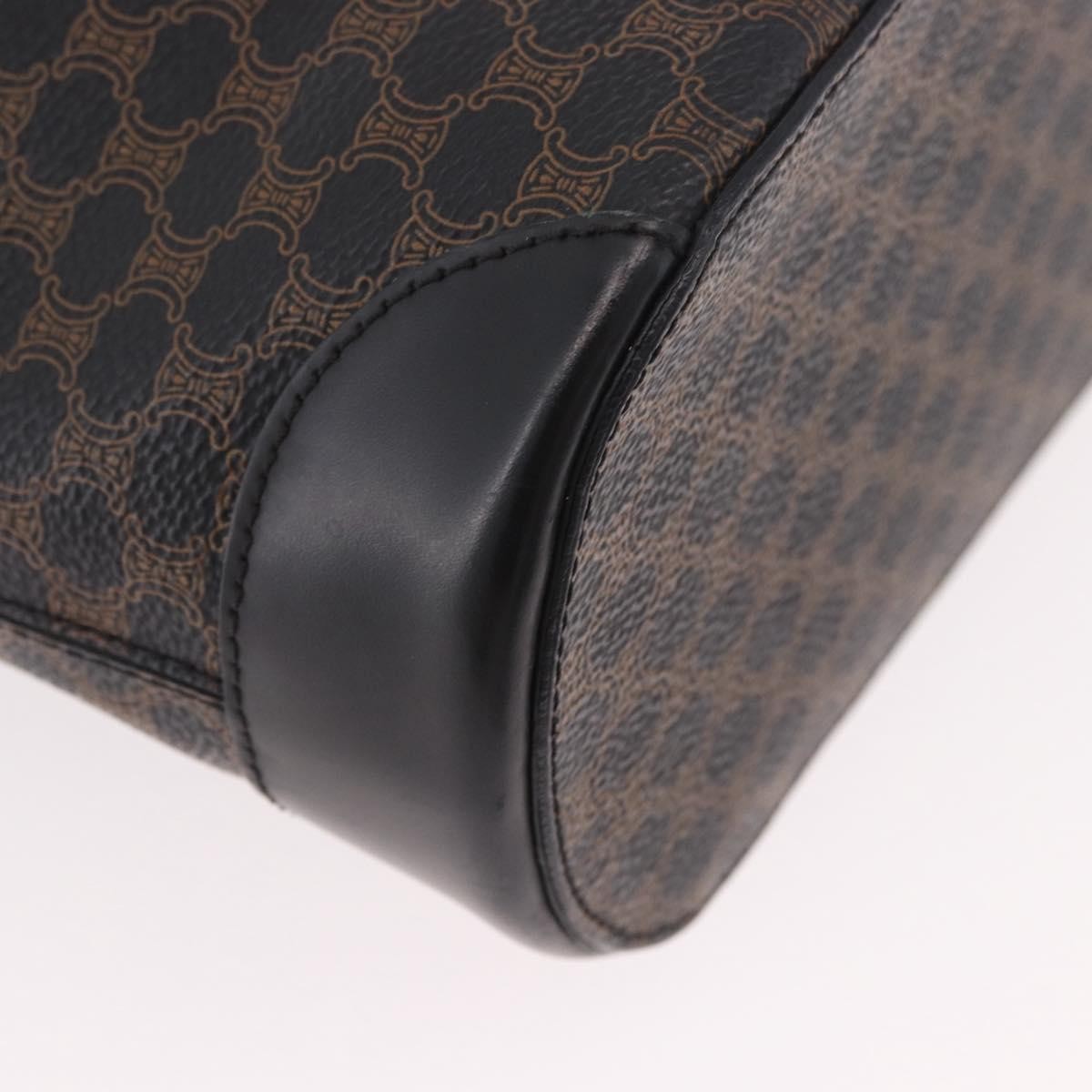 Celine C Macadam Tote Pvc Leather/ Macadam Canvas Black Canvas Shoulder Bag Bag (Pre-Owned)