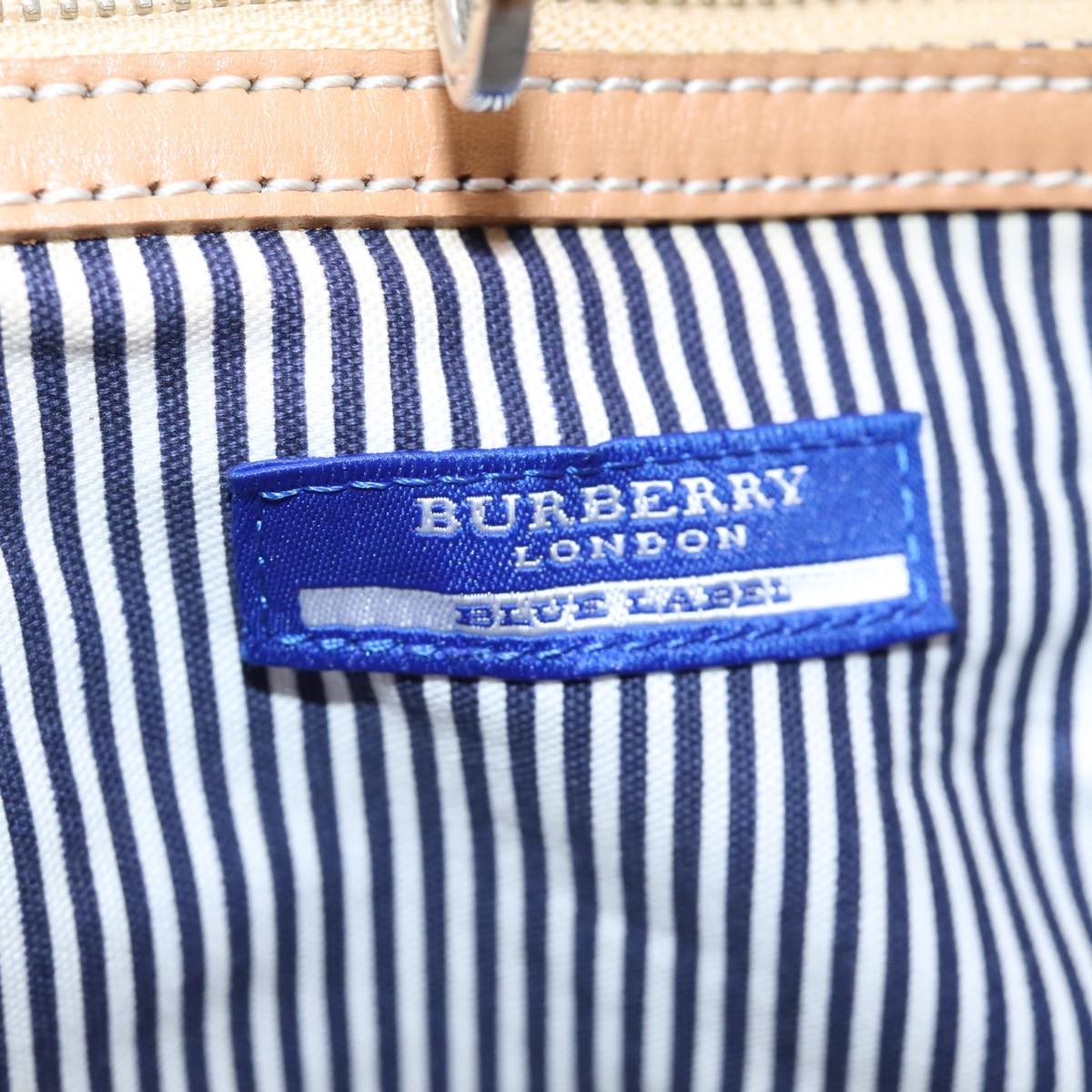 Burberry Blue Label Canvas Beige Canvas Tote Bag Bag (Pre-Owned)