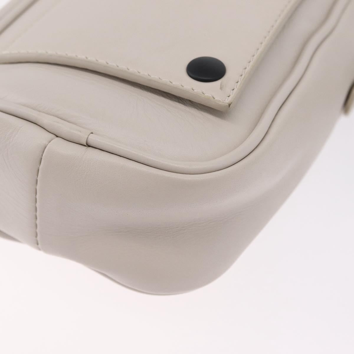 Bottega Veneta Shoulder Leather White Leather Shoulder Bag Bag (Pre-Owned)